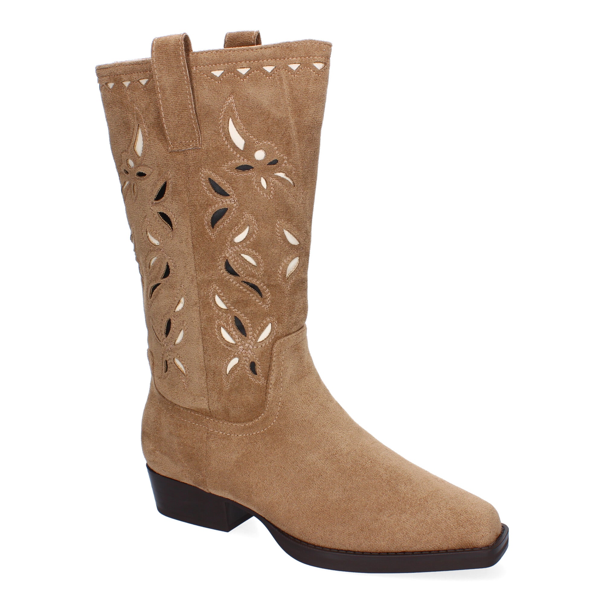 Bota Campera de Mujer con Adornos en la Caña, Cómoda y Elegante
