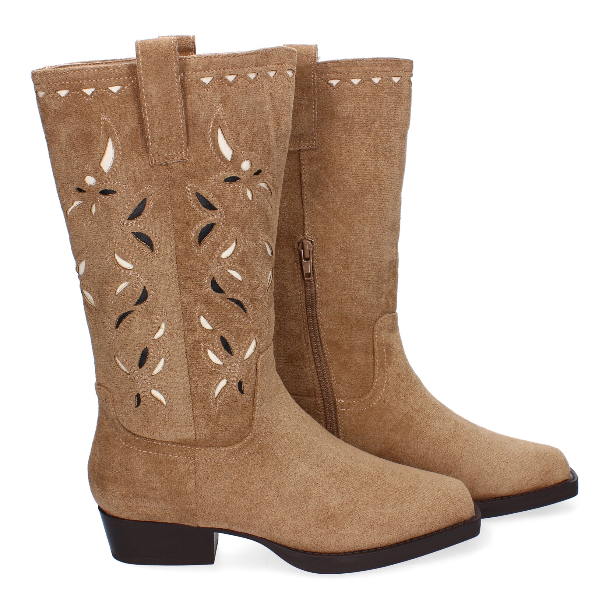 Bota Campera de Mujer con Adornos en la Caña, Cómoda y Elegante