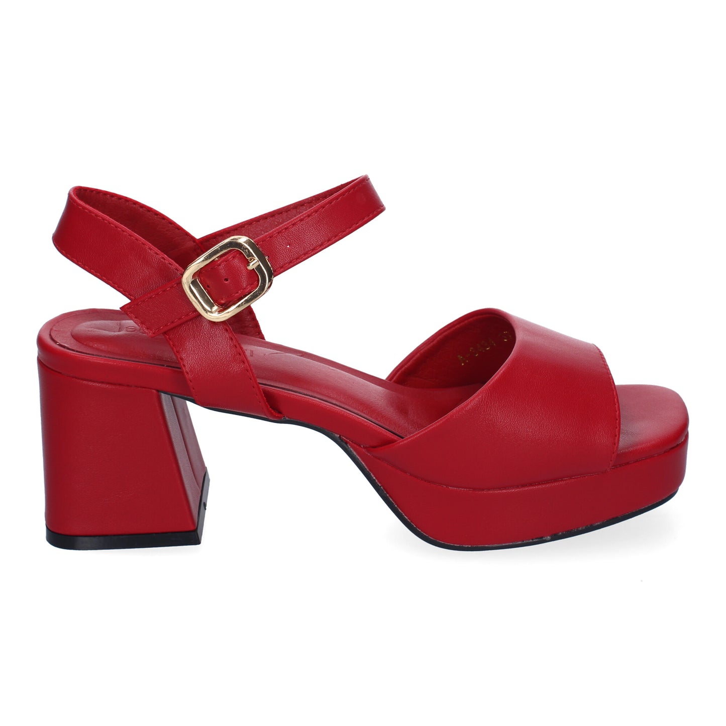 Cyrena Red Passion – Sandalias Rojas de Tacón para Mujer con Correa Ajustable y Puntera Abierta