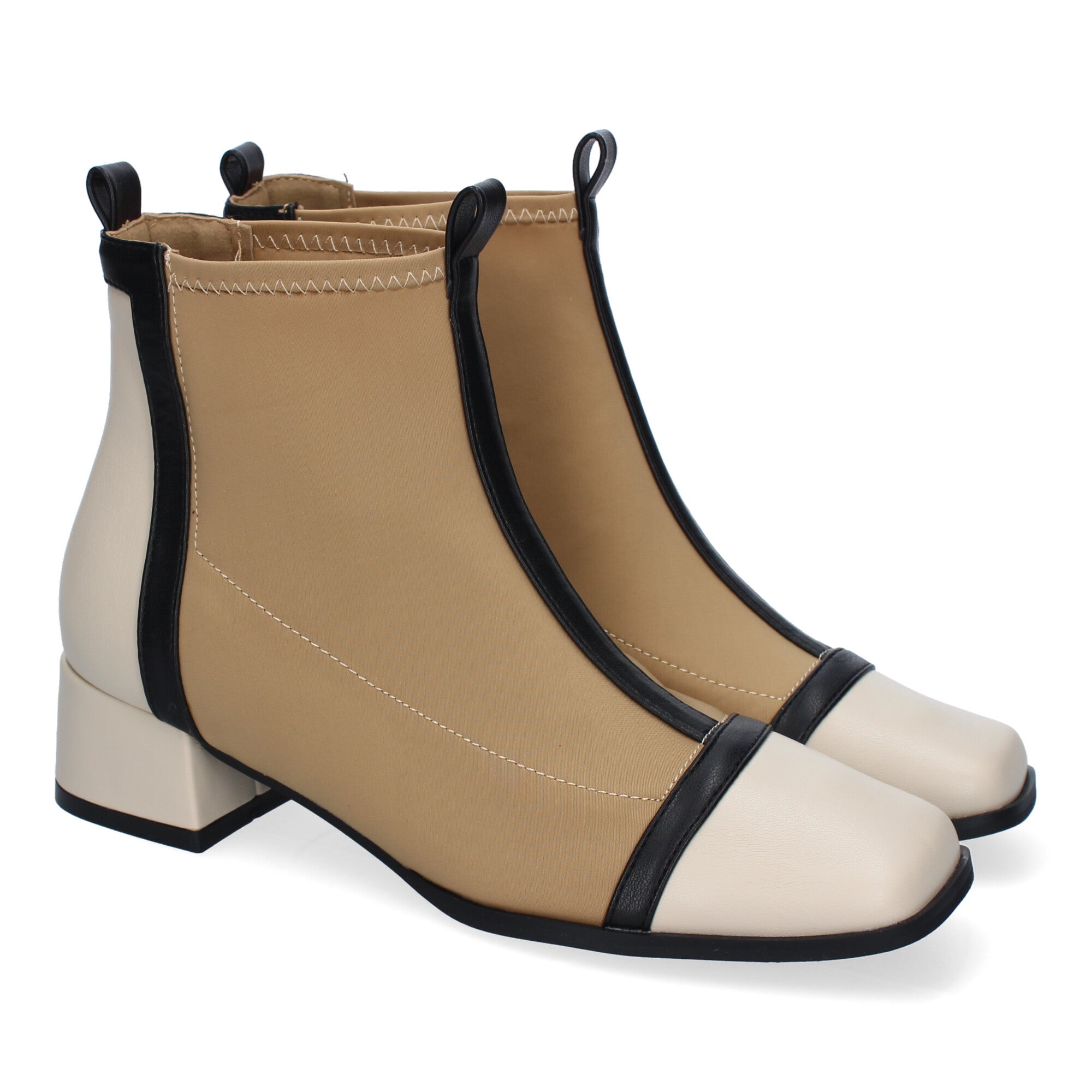 Botines Bicolor De Mujer Comodos