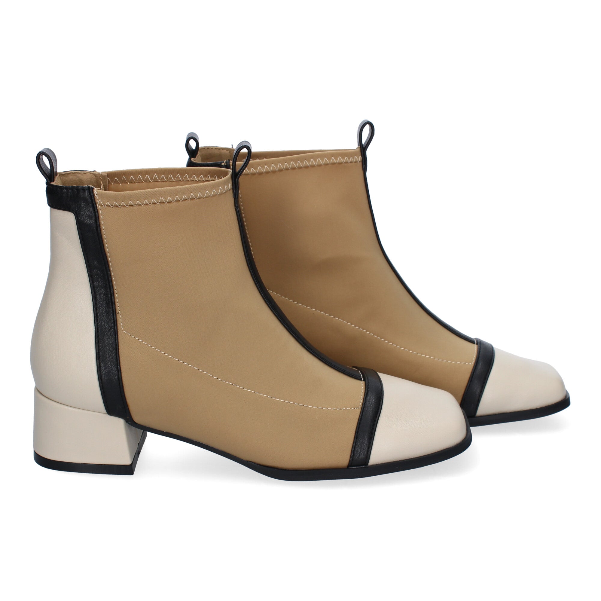 Botines Bicolor De Mujer Comodos