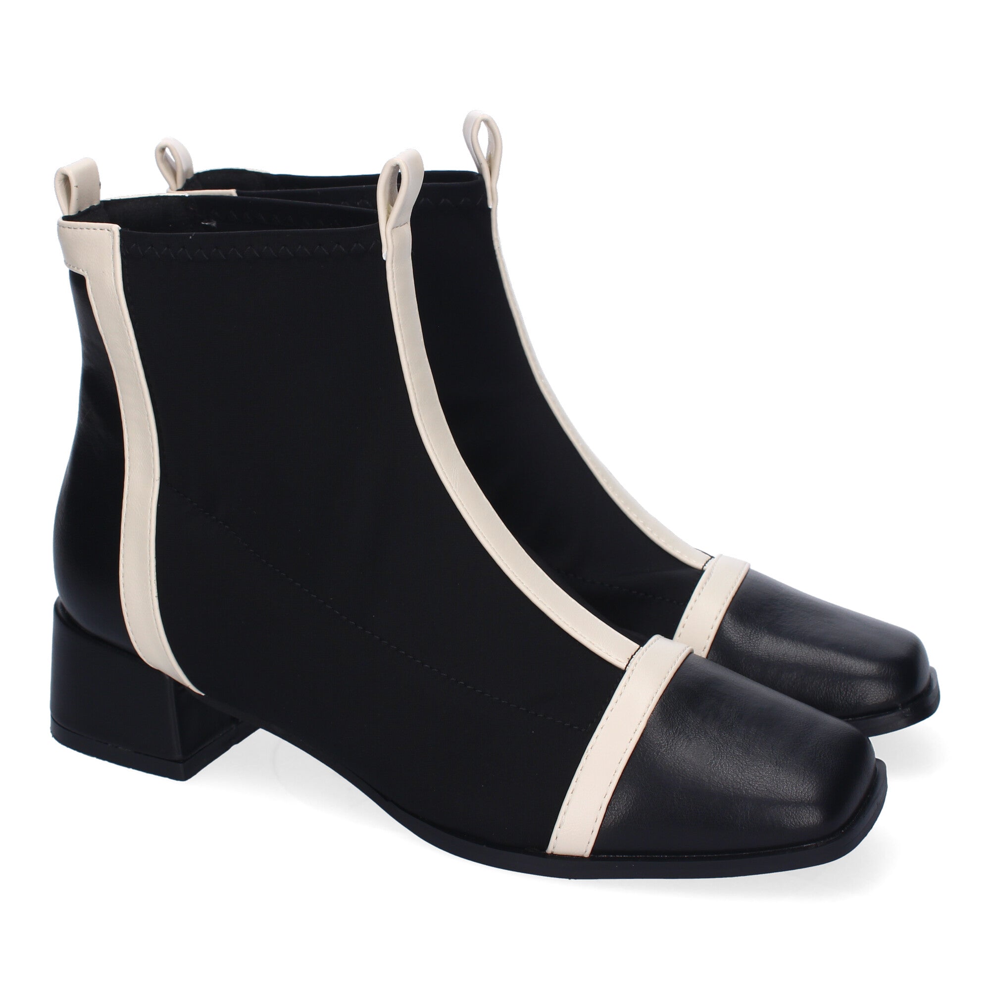 Botines Bicolor Comodos De Mujer