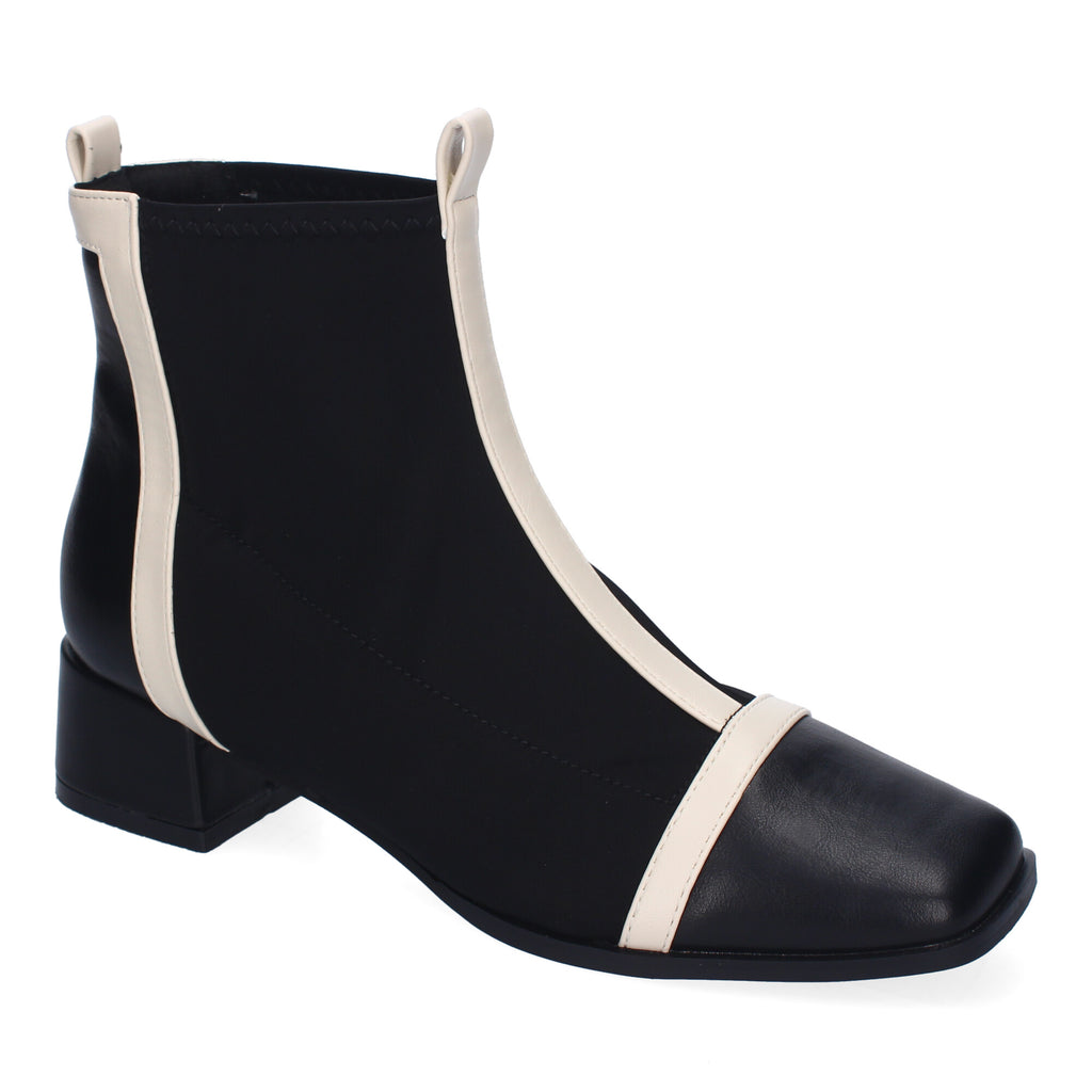 Botines Bicolor Comodos De Mujer