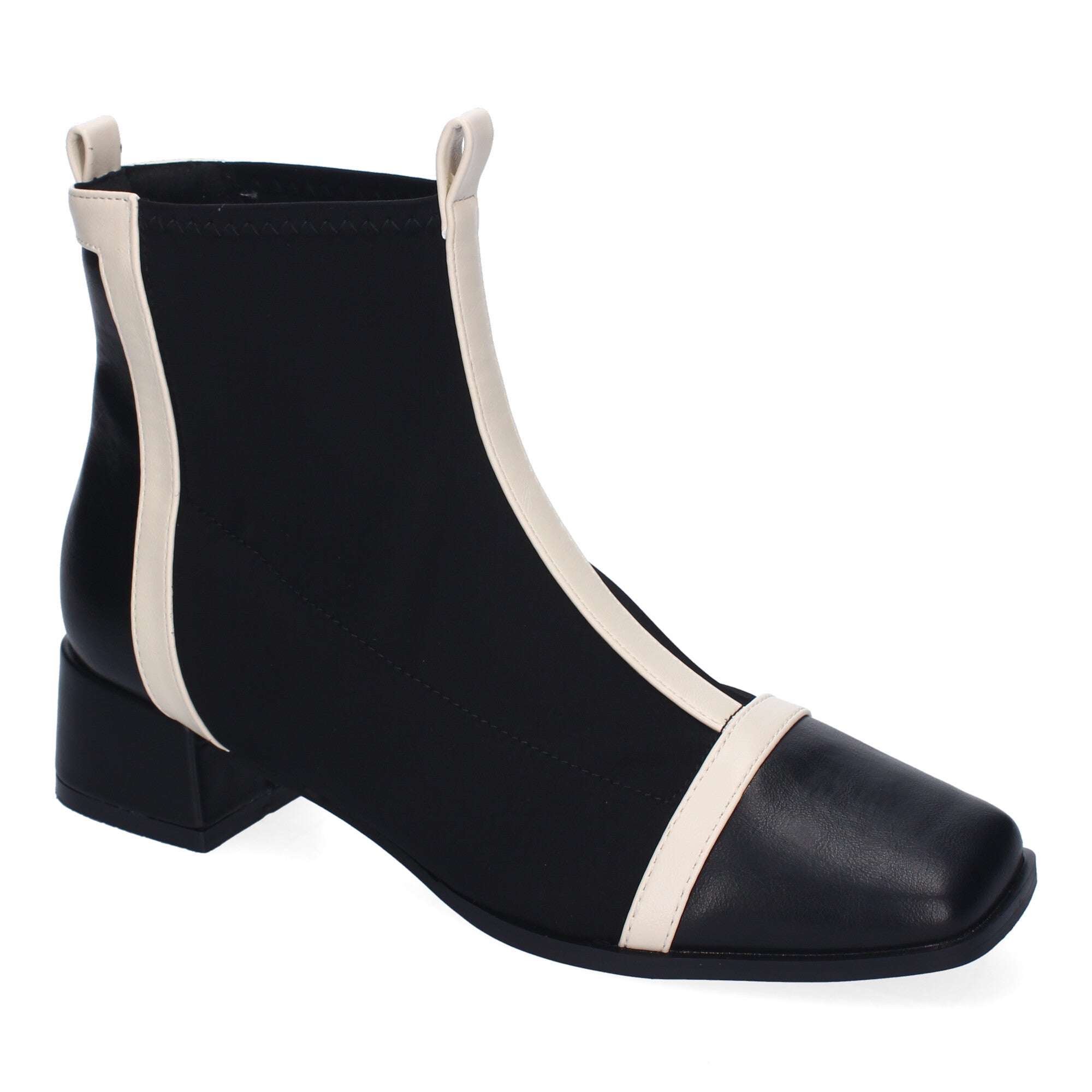 Botines Bicolor Comodos De Mujer