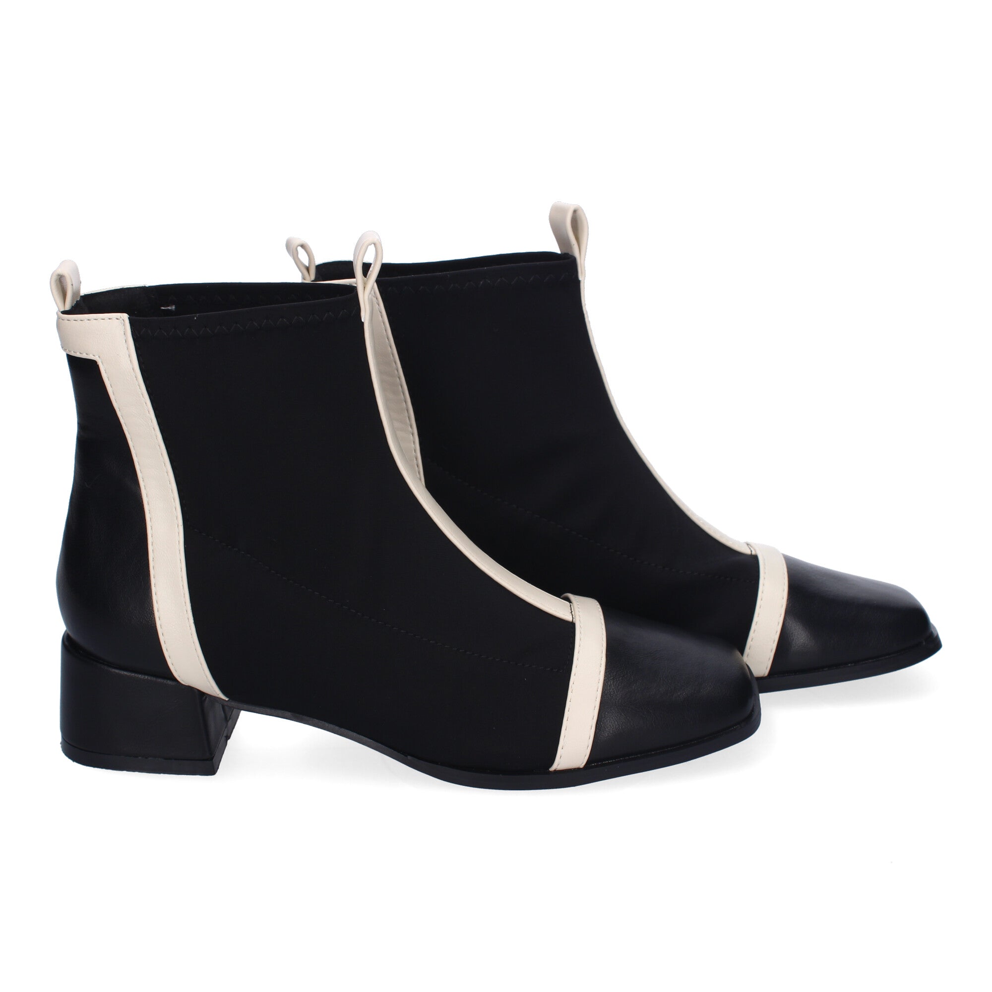 Botines Bicolor Comodos De Mujer