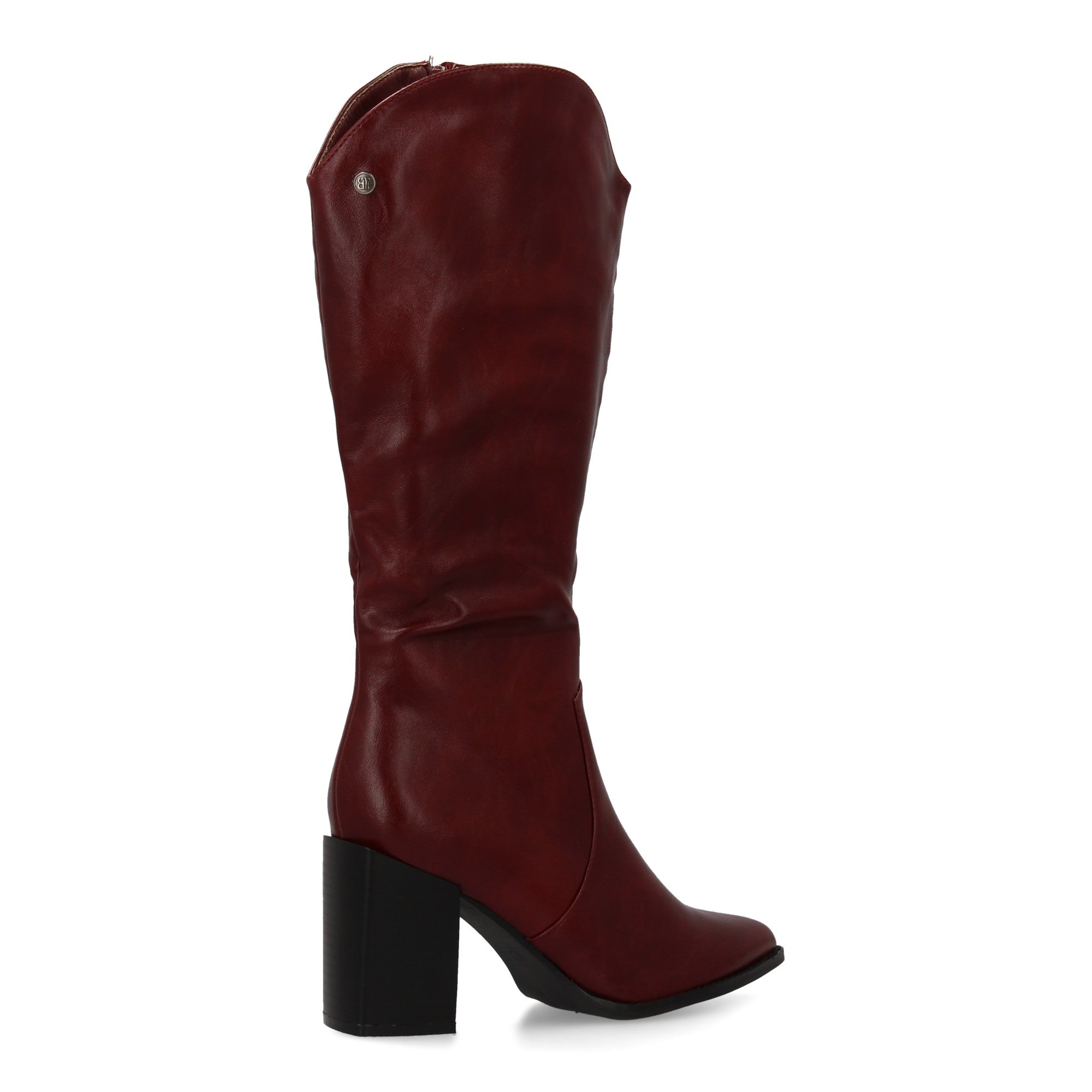 Bota burdeos con tacón