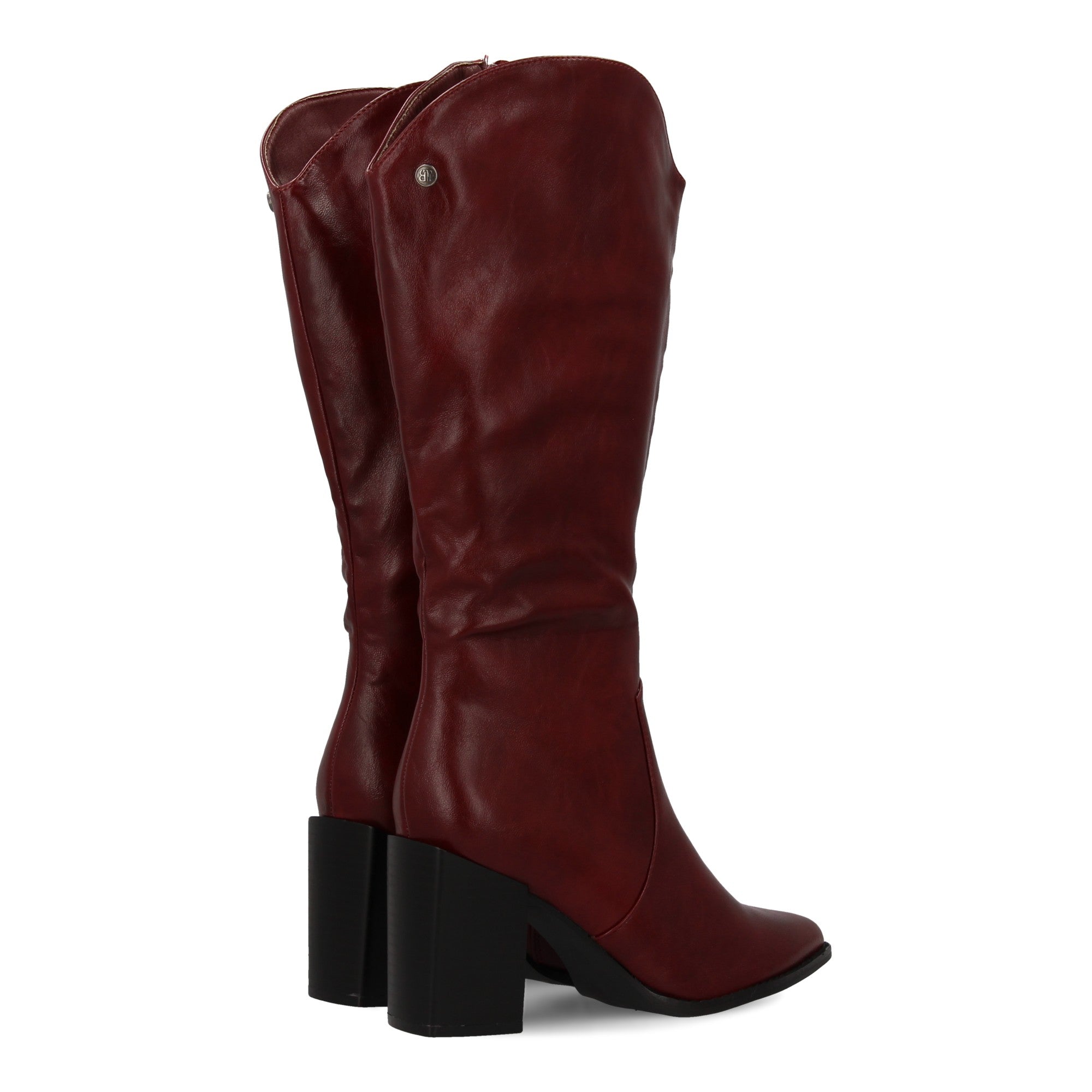 Bota burdeos con tacón