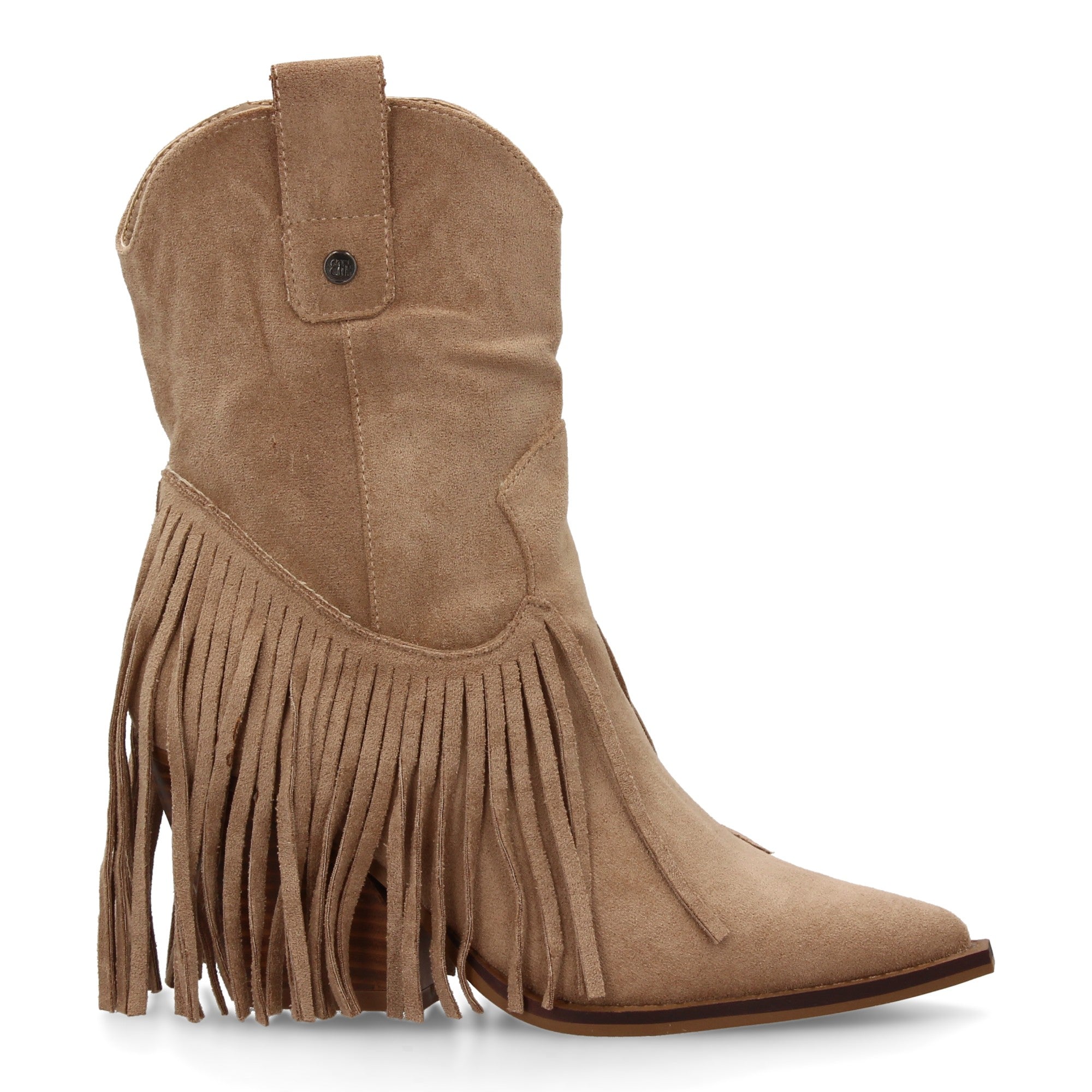 botin campero tacon cubano con flecos