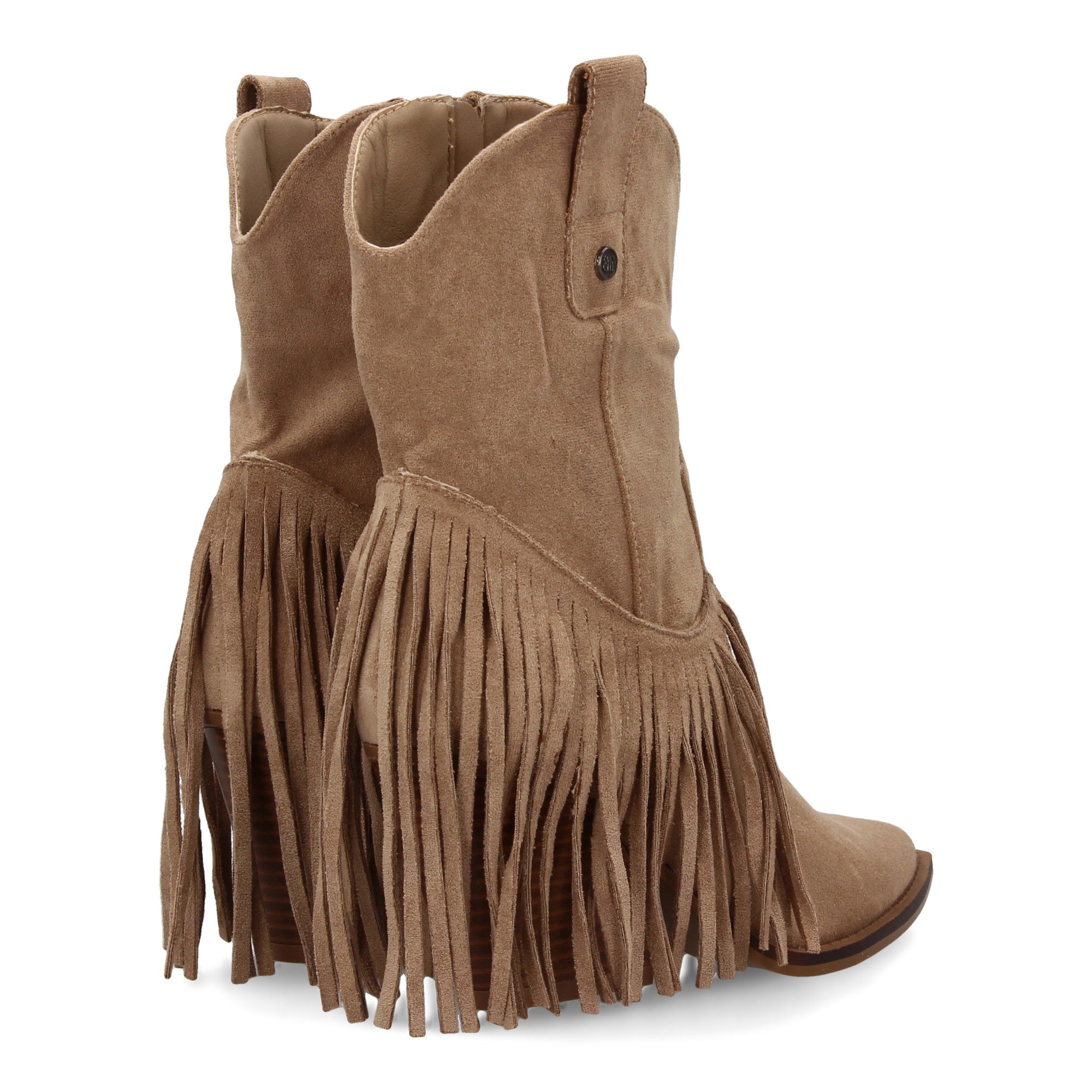 botin campero tacon cubano con flecos