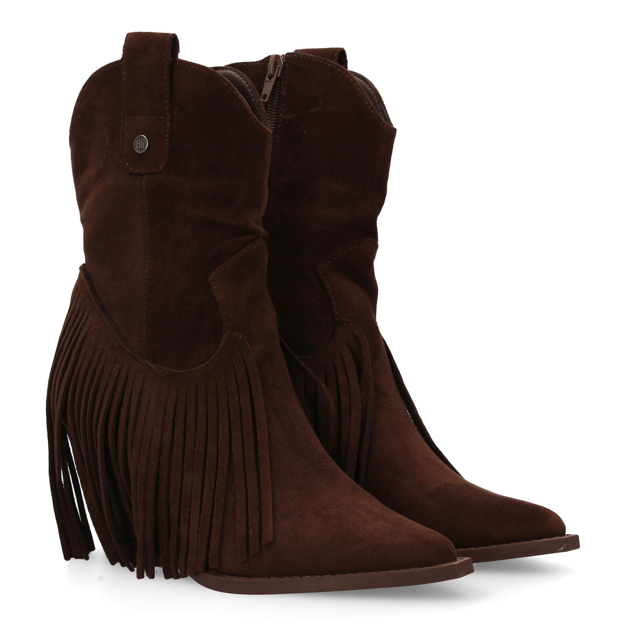 botin campero tacon cubano con flecos