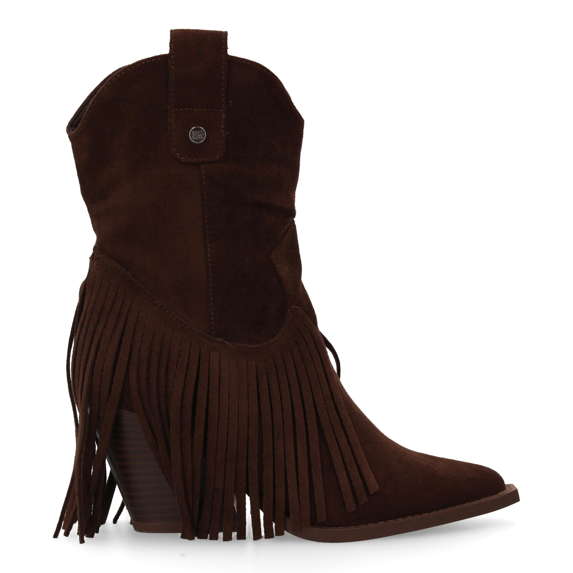 botin campero tacon cubano con flecos