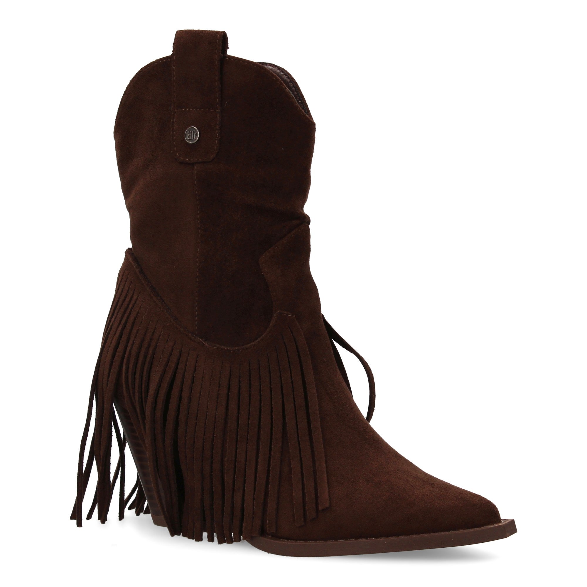 botin campero tacon cubano con flecos