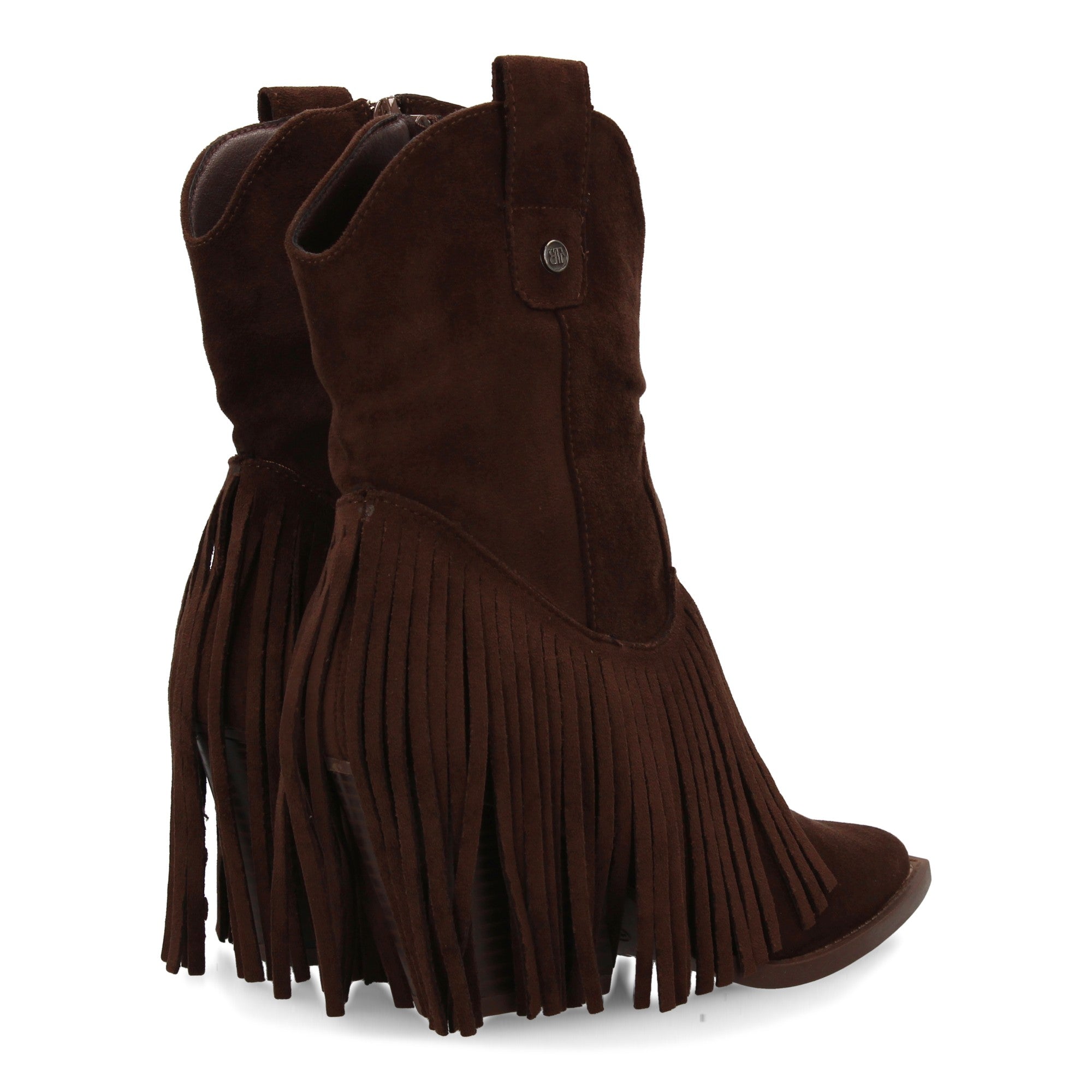 botin campero tacon cubano con flecos