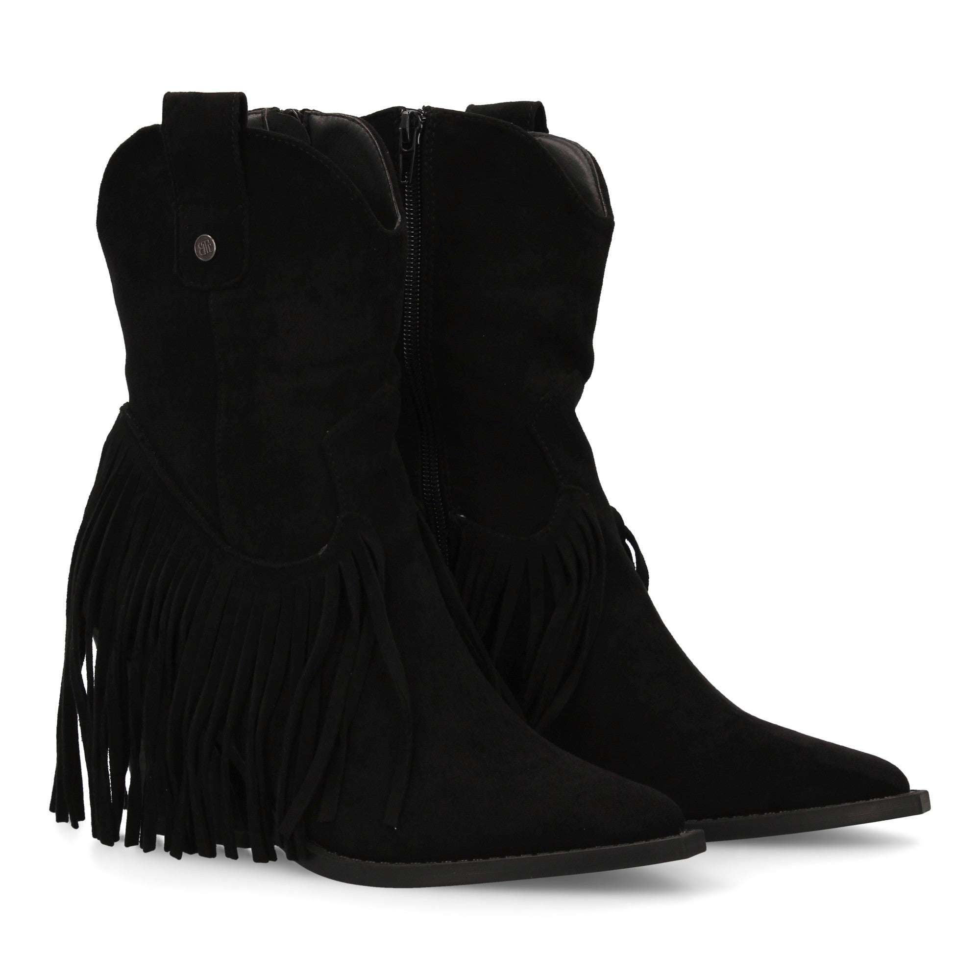 botin campero tacon cubano con flecos