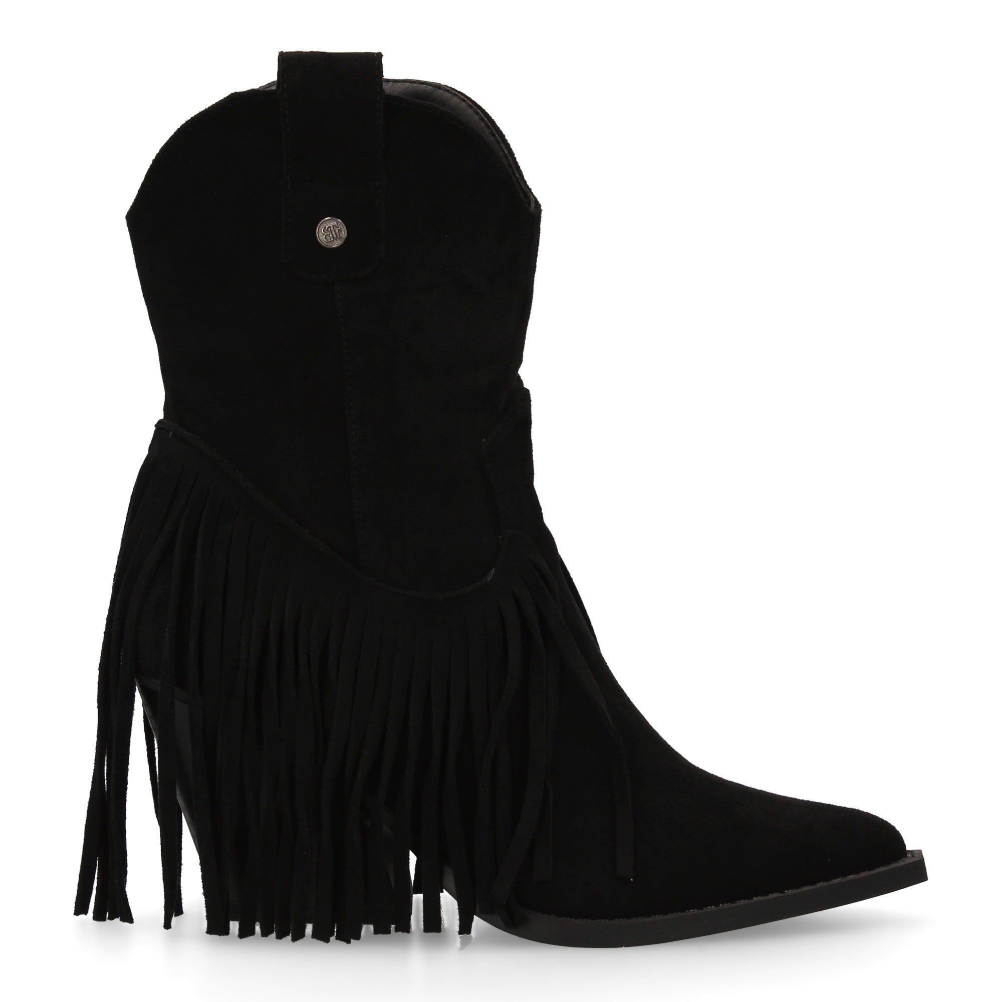 botin campero tacon cubano con flecos