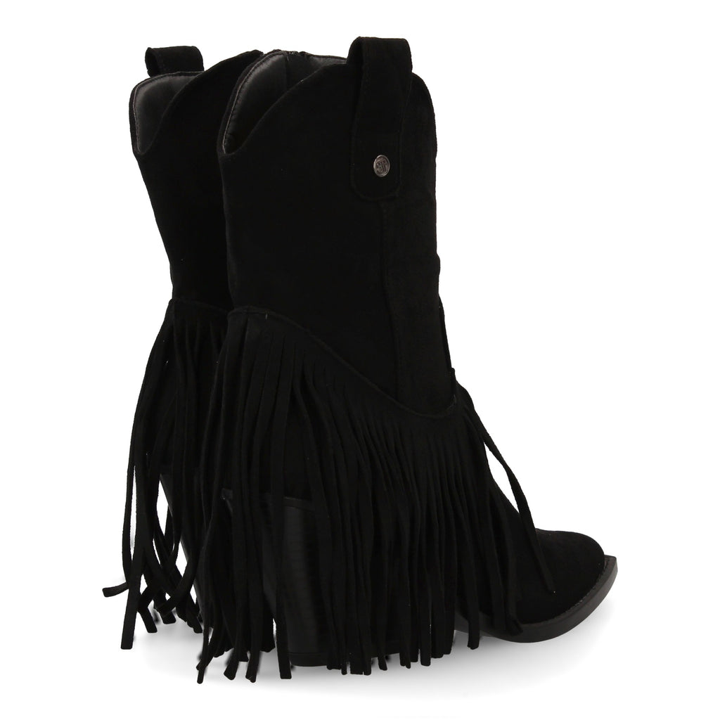 botin campero tacon cubano con flecos