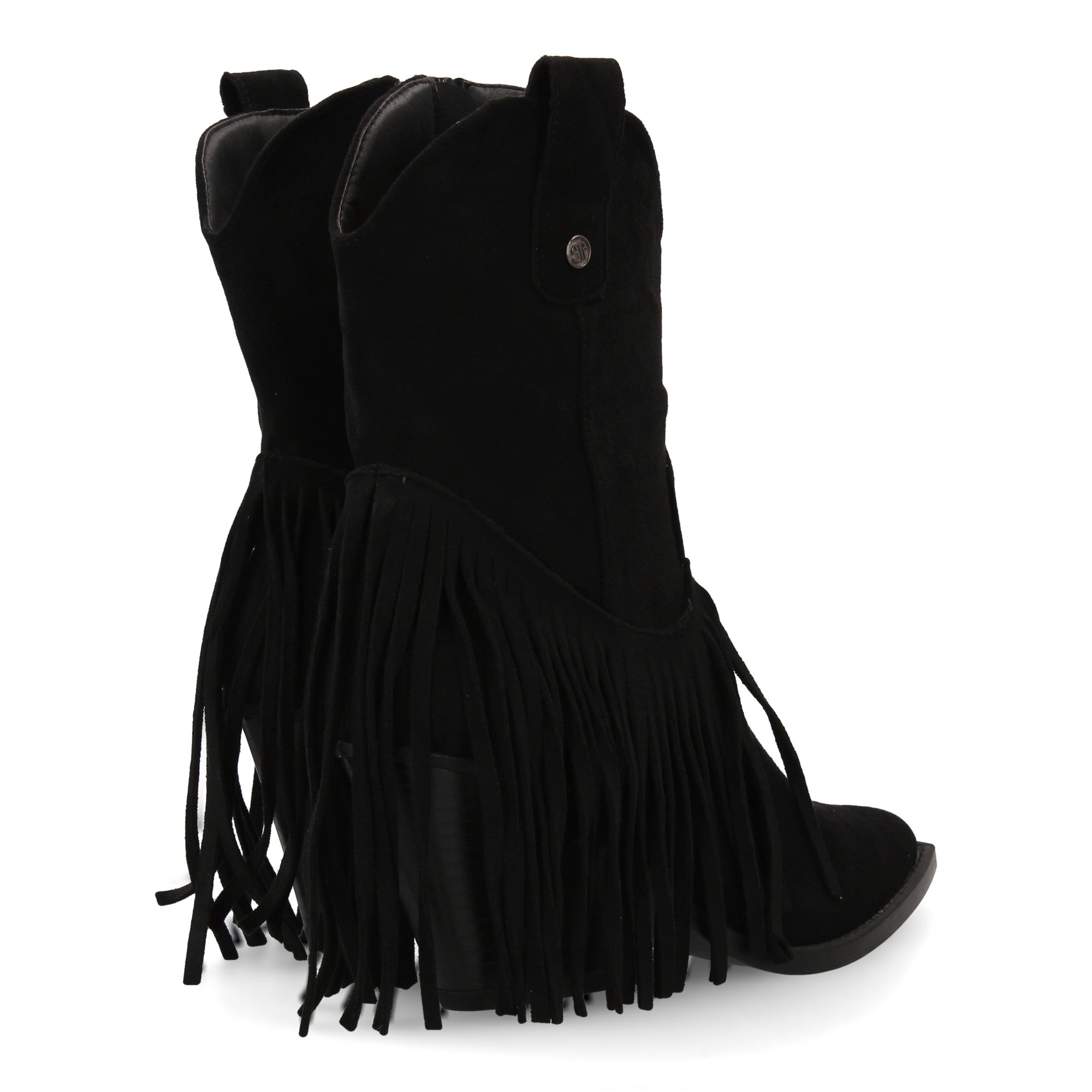 botin campero tacon cubano con flecos
