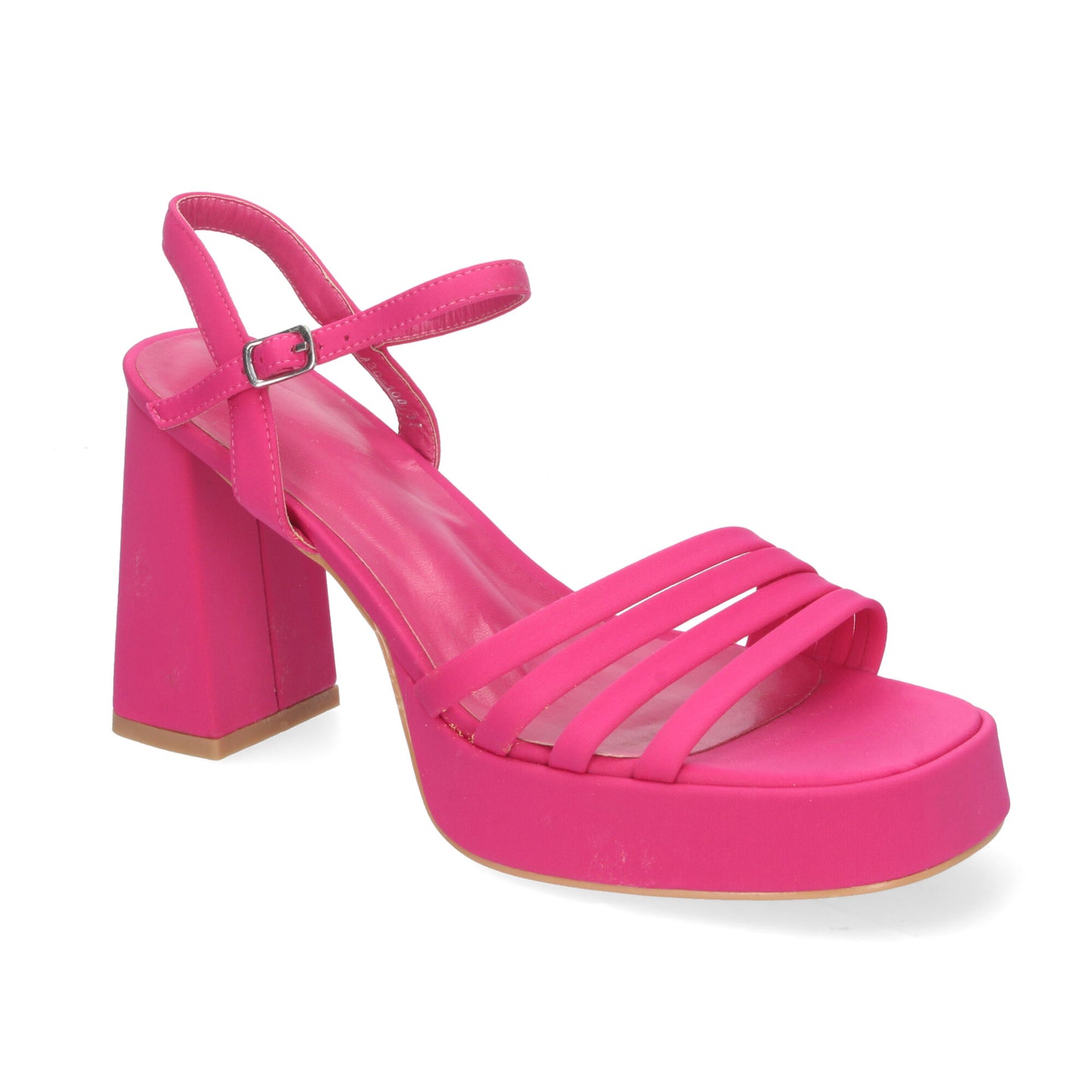 Cyrena Fuchsia Impact – Sandalias Fucsia de Tacón Alto con Plataforma y Correas Cruzadas
