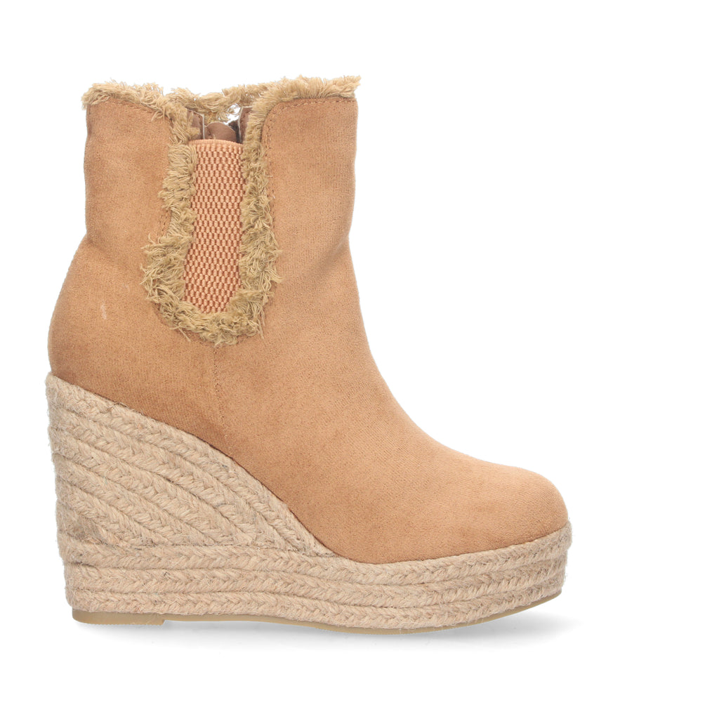 Botin De Cuña De Yute Para Mujer
