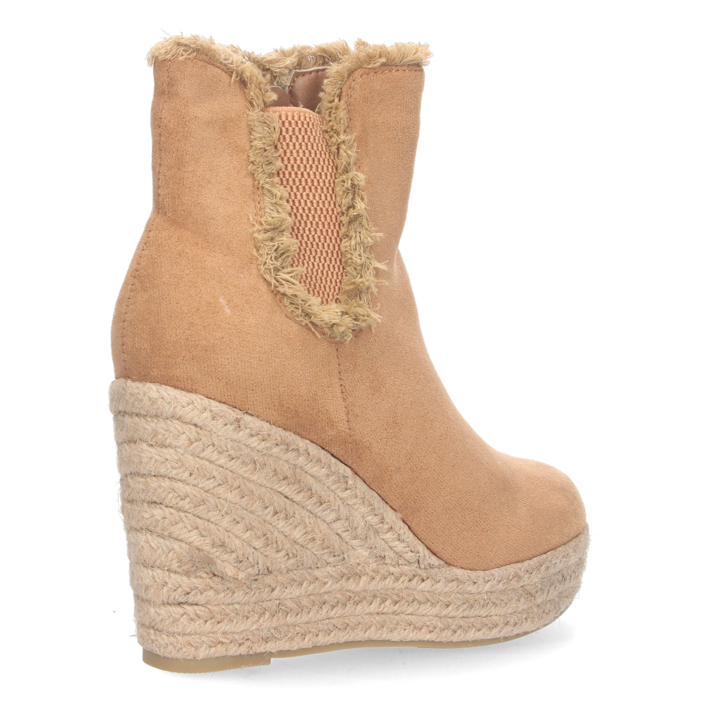 Botin De Cuña De Yute Para Mujer