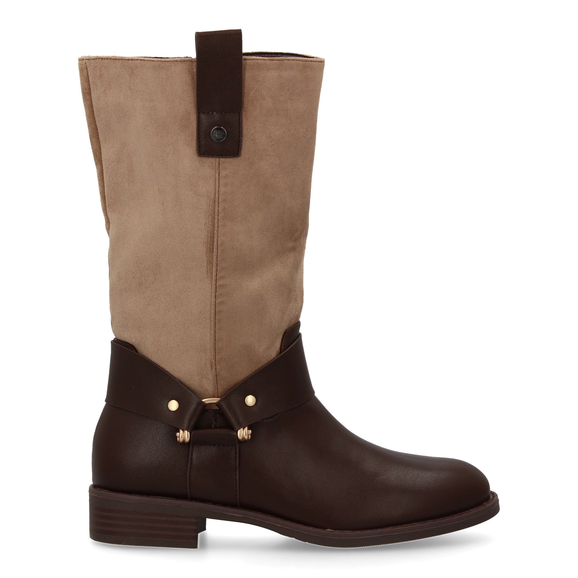 Botas kaki con cremallera