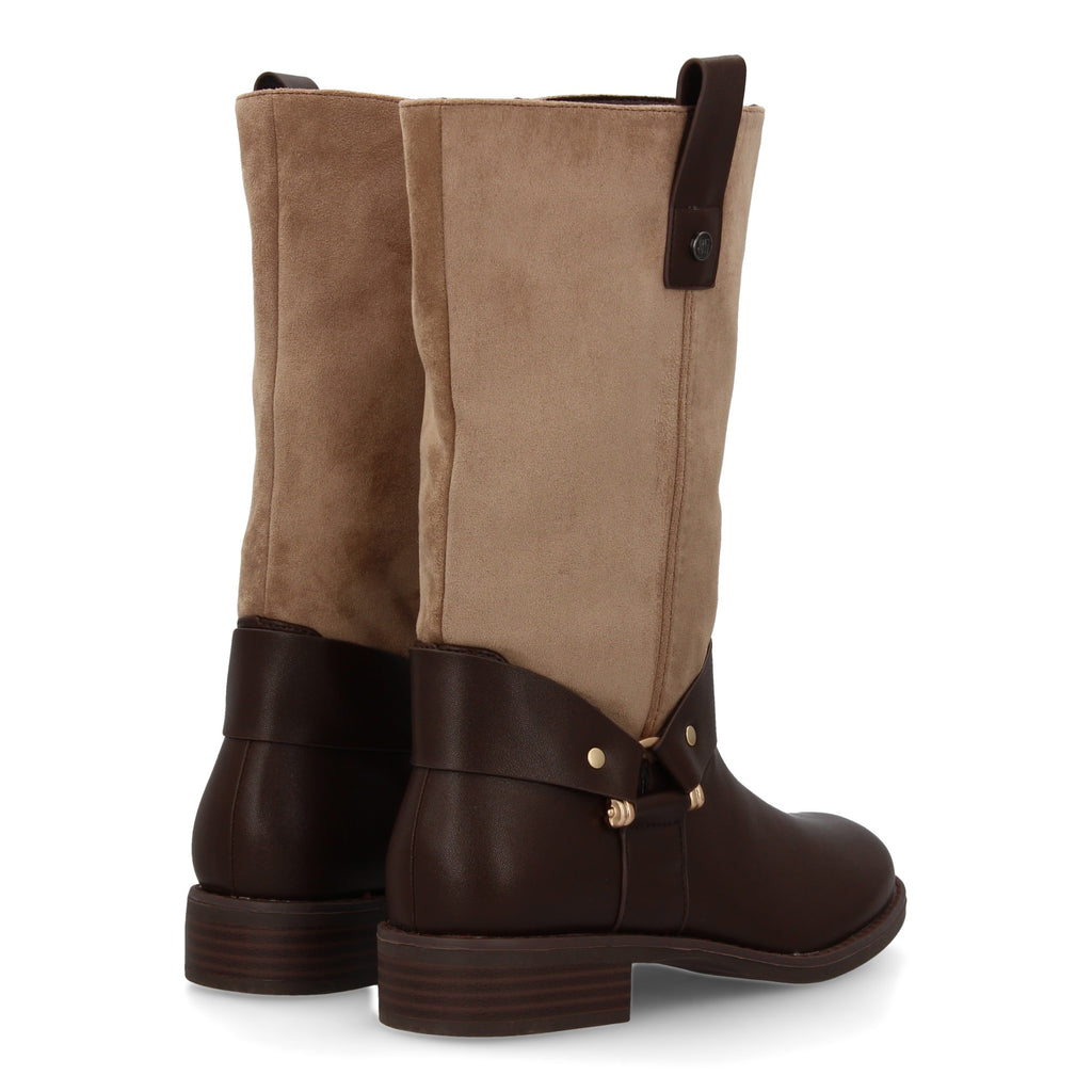 Botas kaki con cremallera