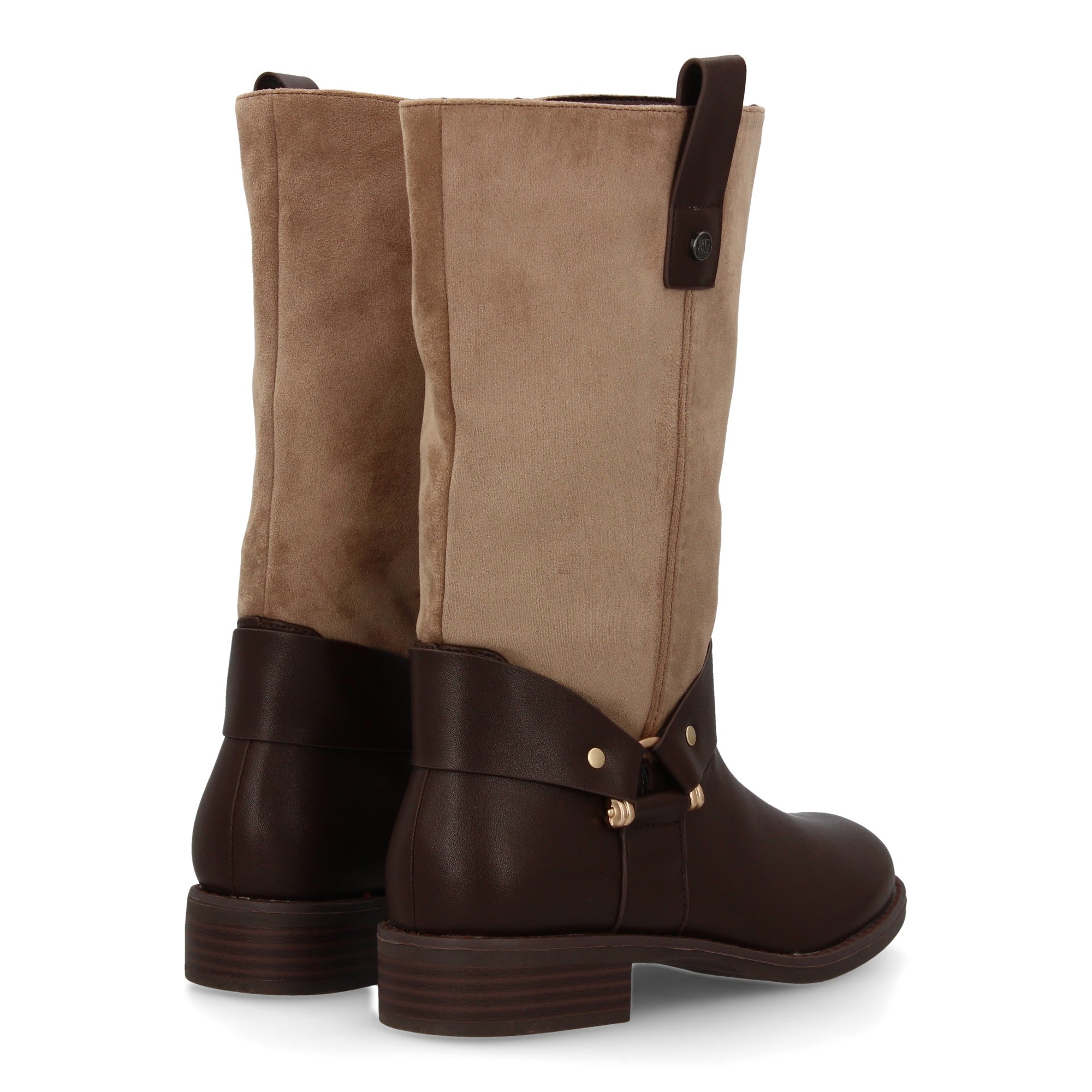 Botas kaki con cremallera