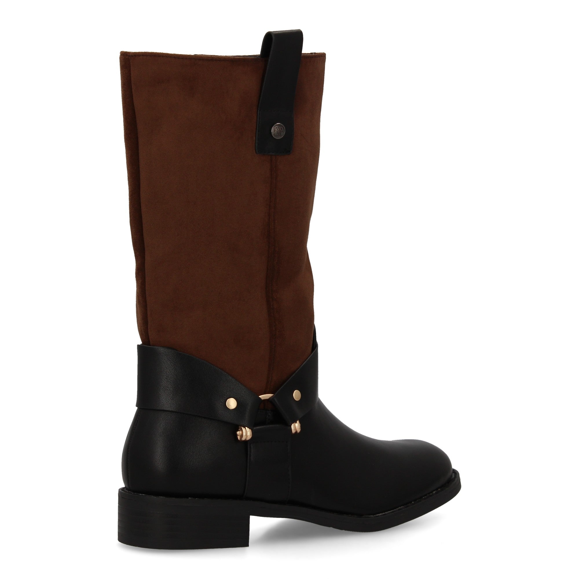 Bota marrón con cremallera