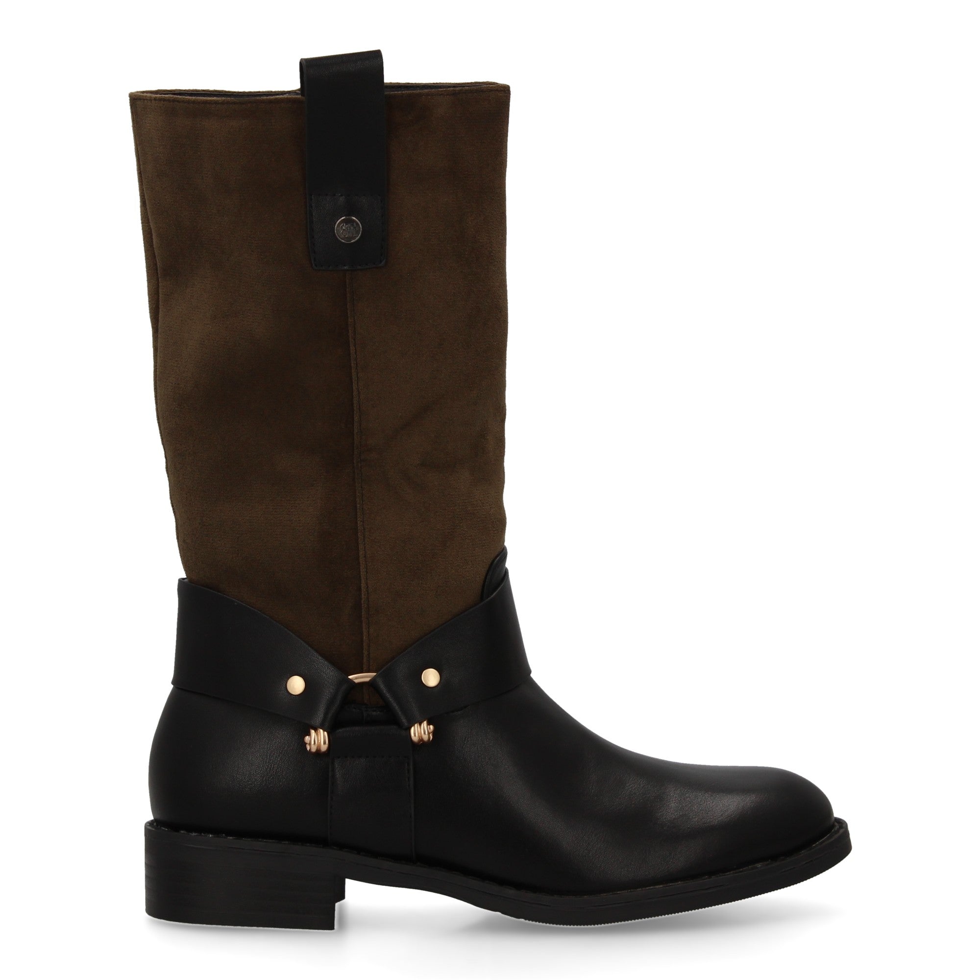 Botas verdes con cremallera
