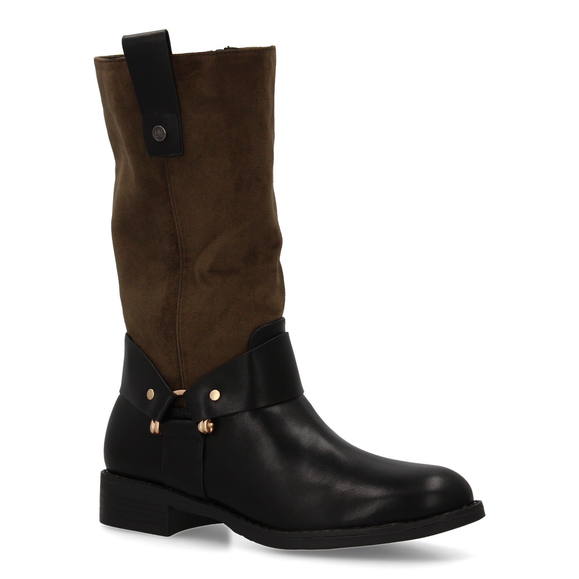 Botas verdes con cremallera