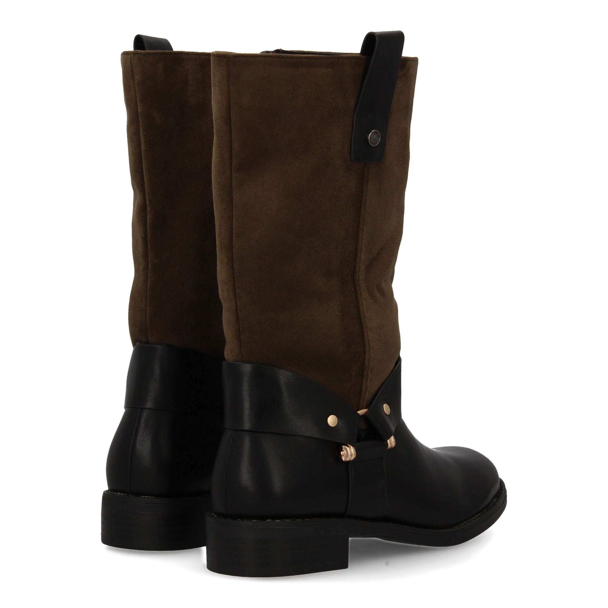 Botas verdes con cremallera
