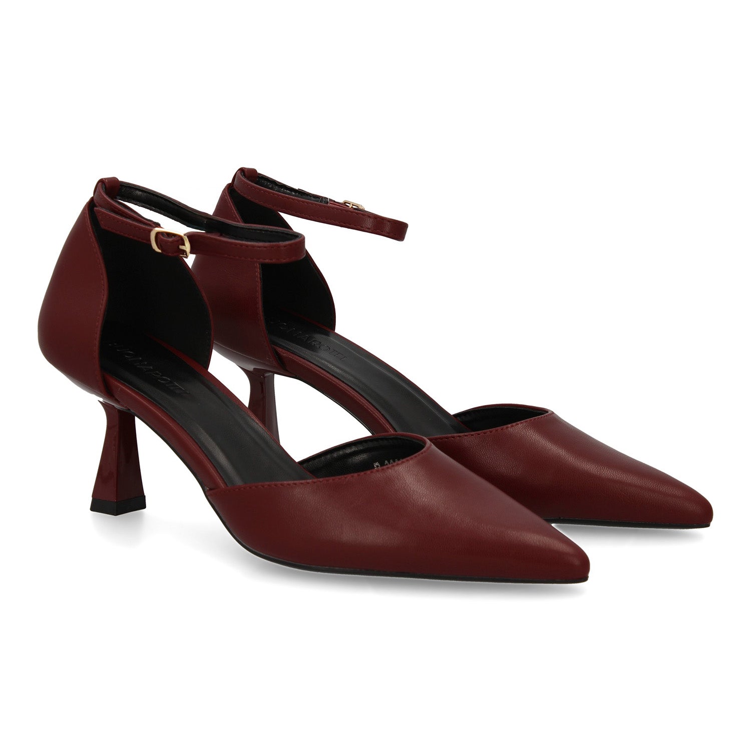 Zapato Burdeos  De Salon Con Tacon Fino Stiletto