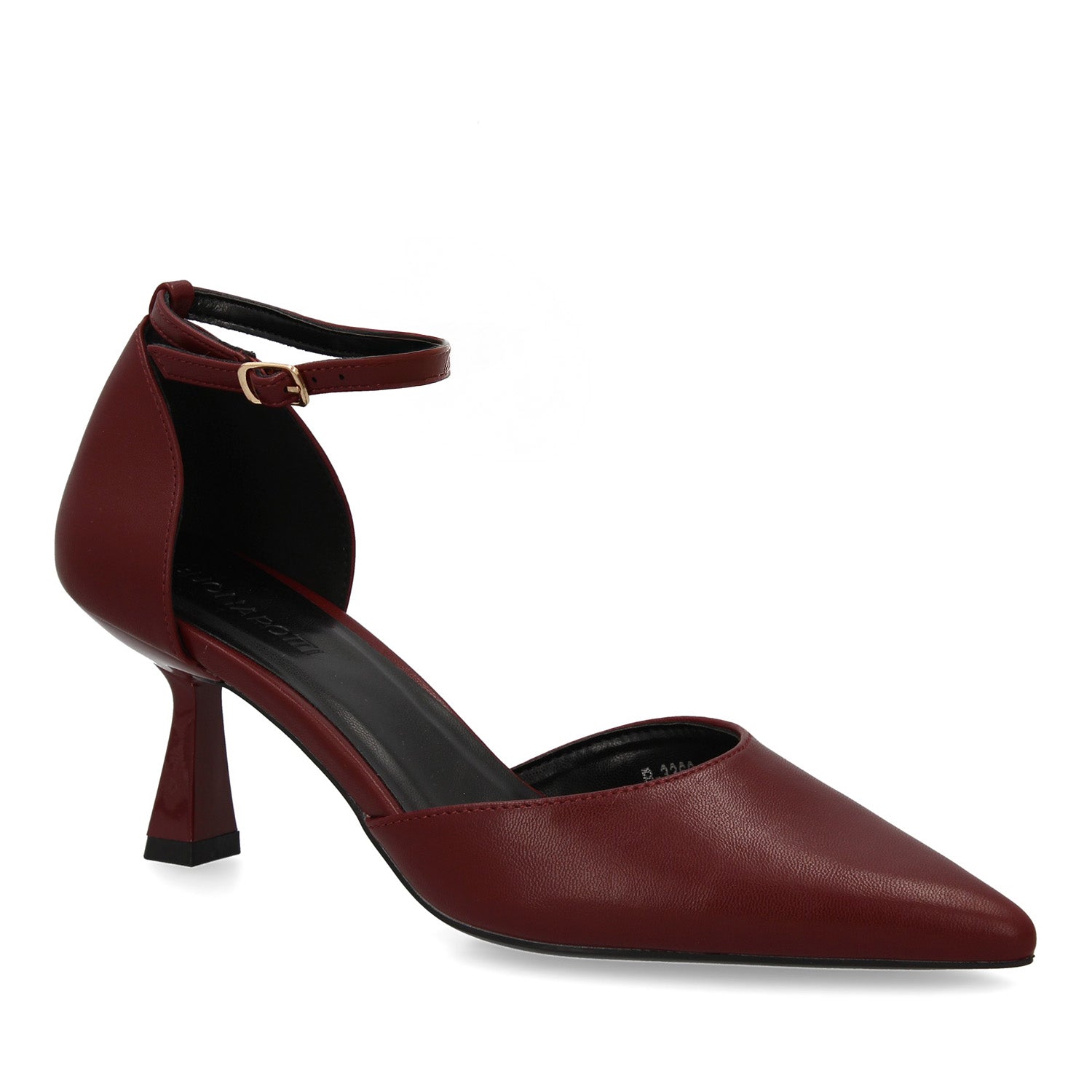 Zapato Burdeos  De Salon Con Tacon Fino Stiletto