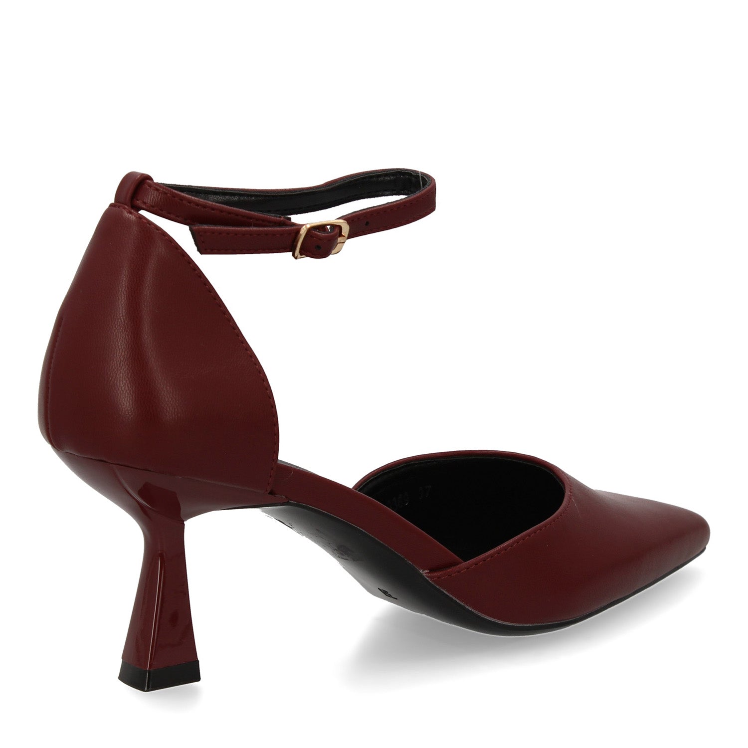 Zapato Burdeos  De Salon Con Tacon Fino Stiletto