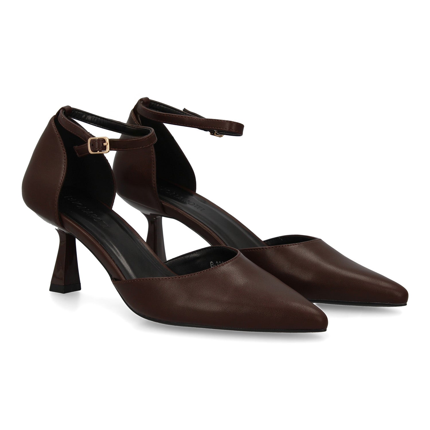 Zapato Marron De Salon Con Tacon Fino Stiletto