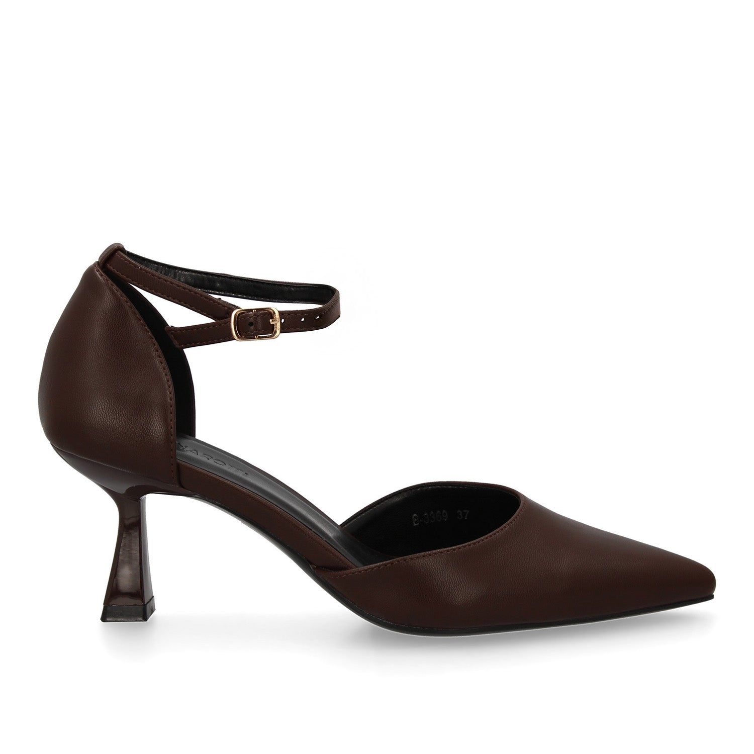 Zapato Marron De Salon Con Tacon Fino Stiletto