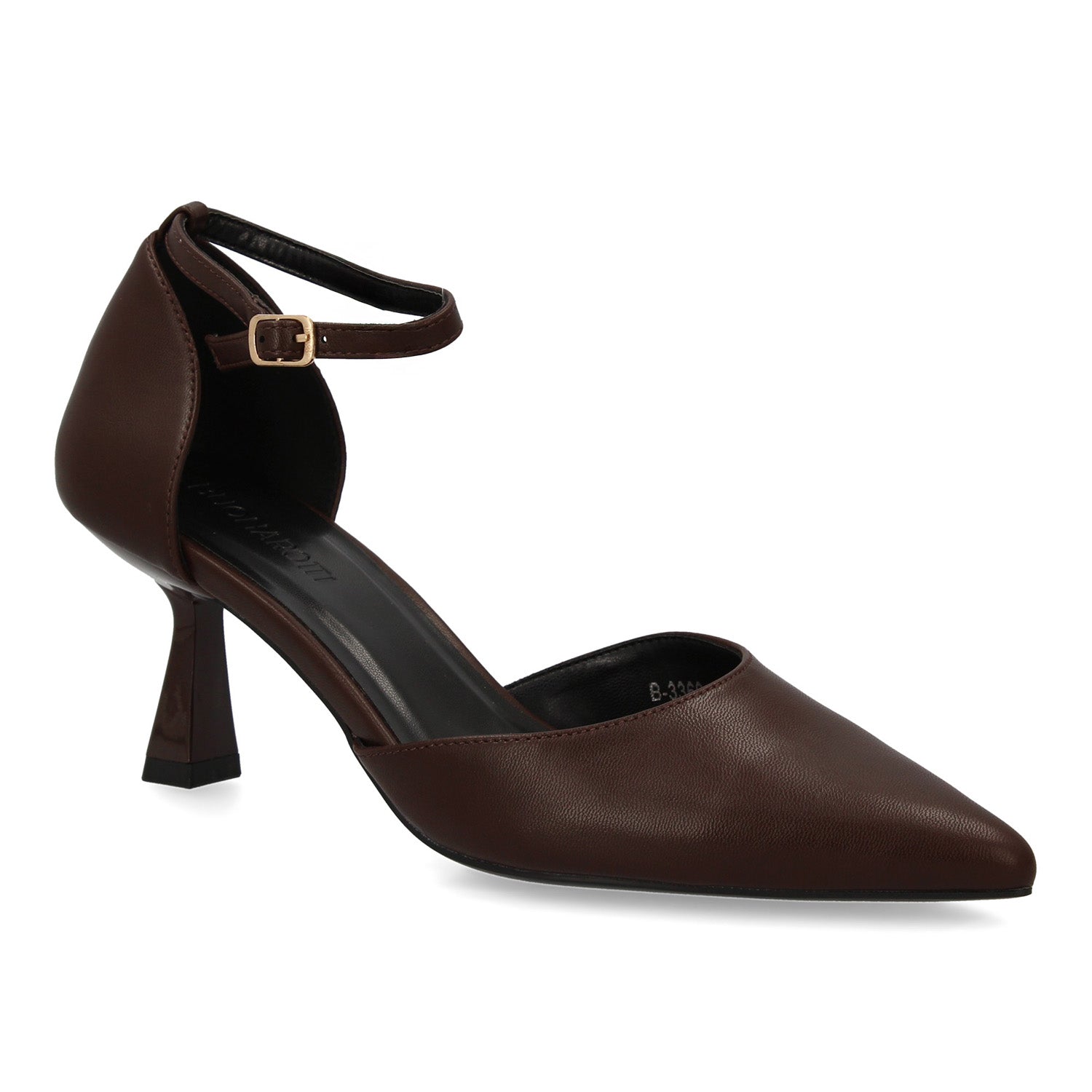 Zapato Marron De Salon Con Tacon Fino Stiletto