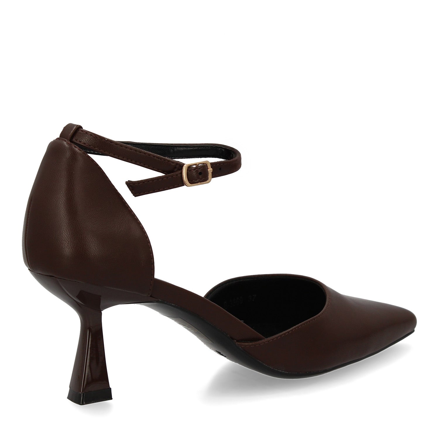Zapato Marron De Salon Con Tacon Fino Stiletto