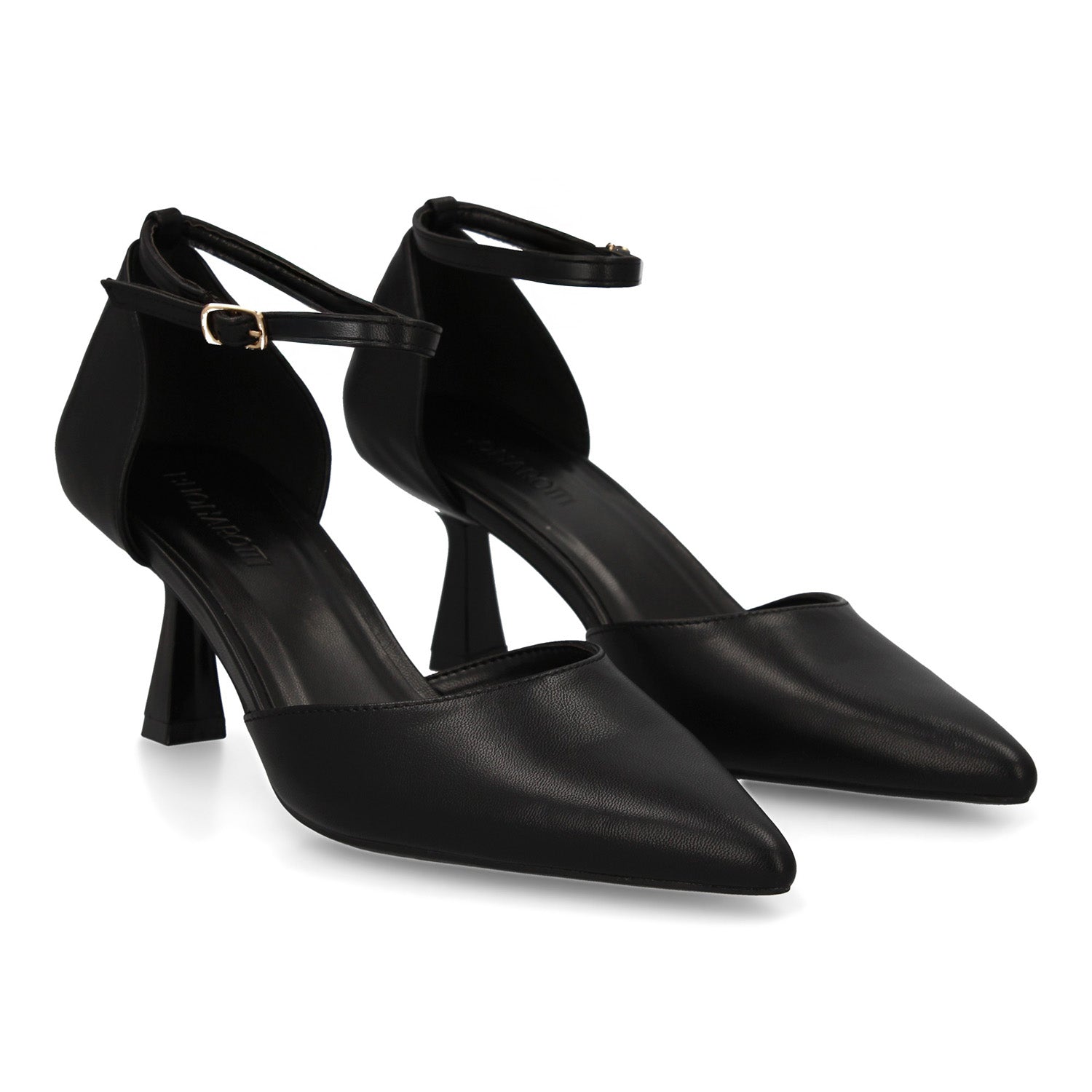 Zapato Negro  De Salon Con Tacon Fino Stiletto