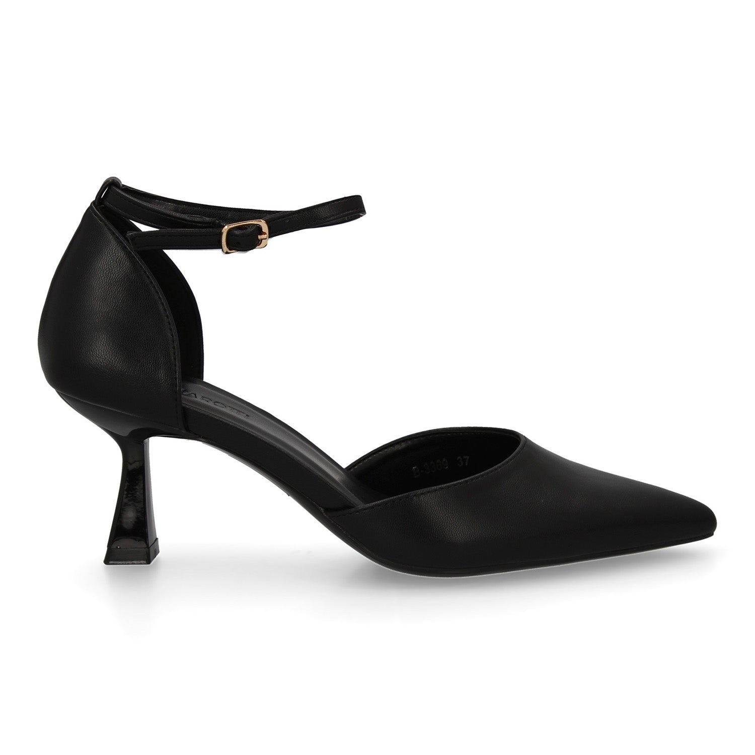 Zapato Negro  De Salon Con Tacon Fino Stiletto