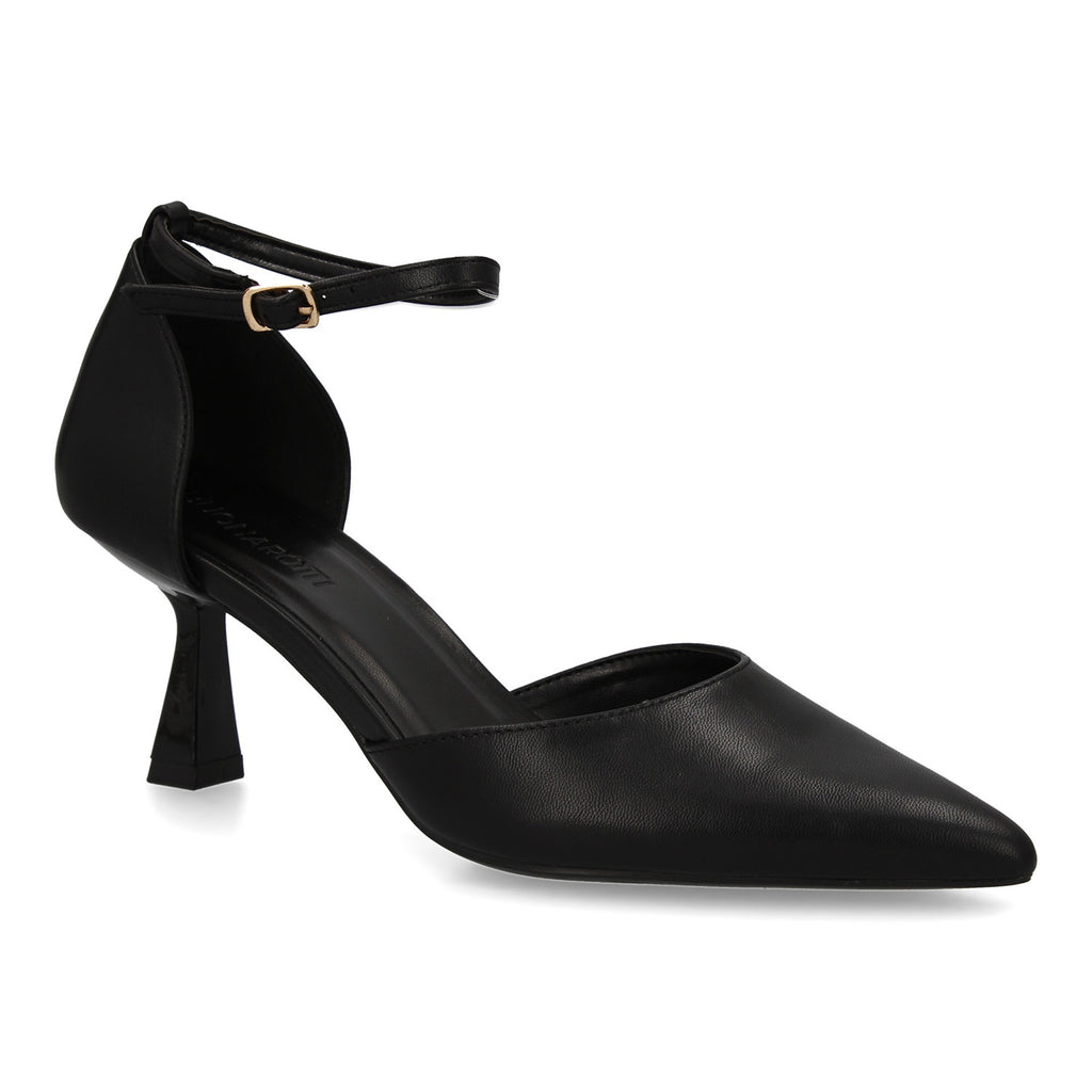 Zapato Negro  De Salon Con Tacon Fino Stiletto