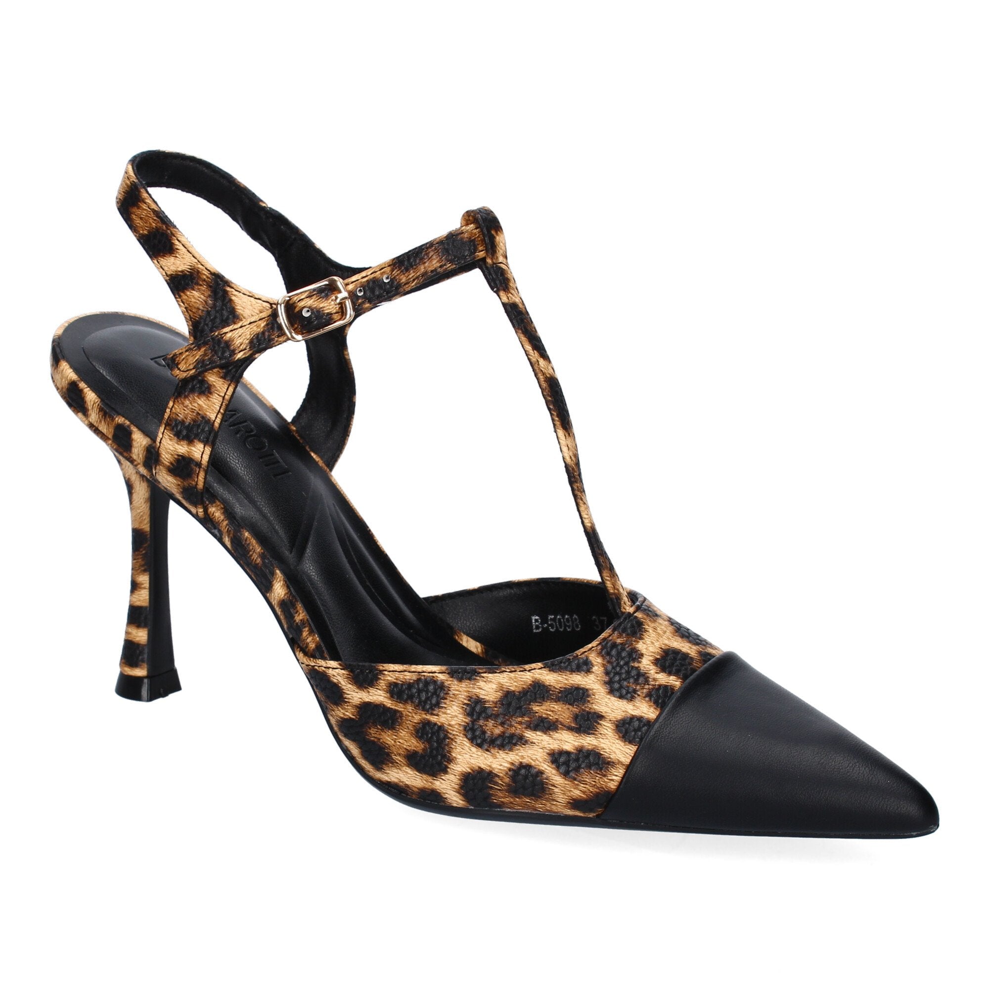 Zapato Leopardo de Salon Elegante Y Moderno de Tacon  Fino  Y Punta Fina para Mujer