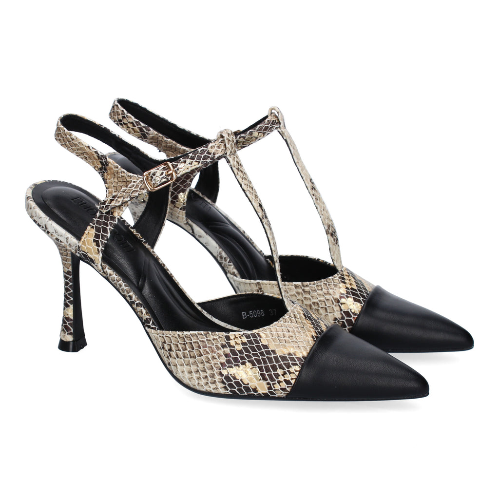 Zapato Serpiente de Salon Elegante Y Moderno de Tacon Fino  Y Punta Fina para Mujer