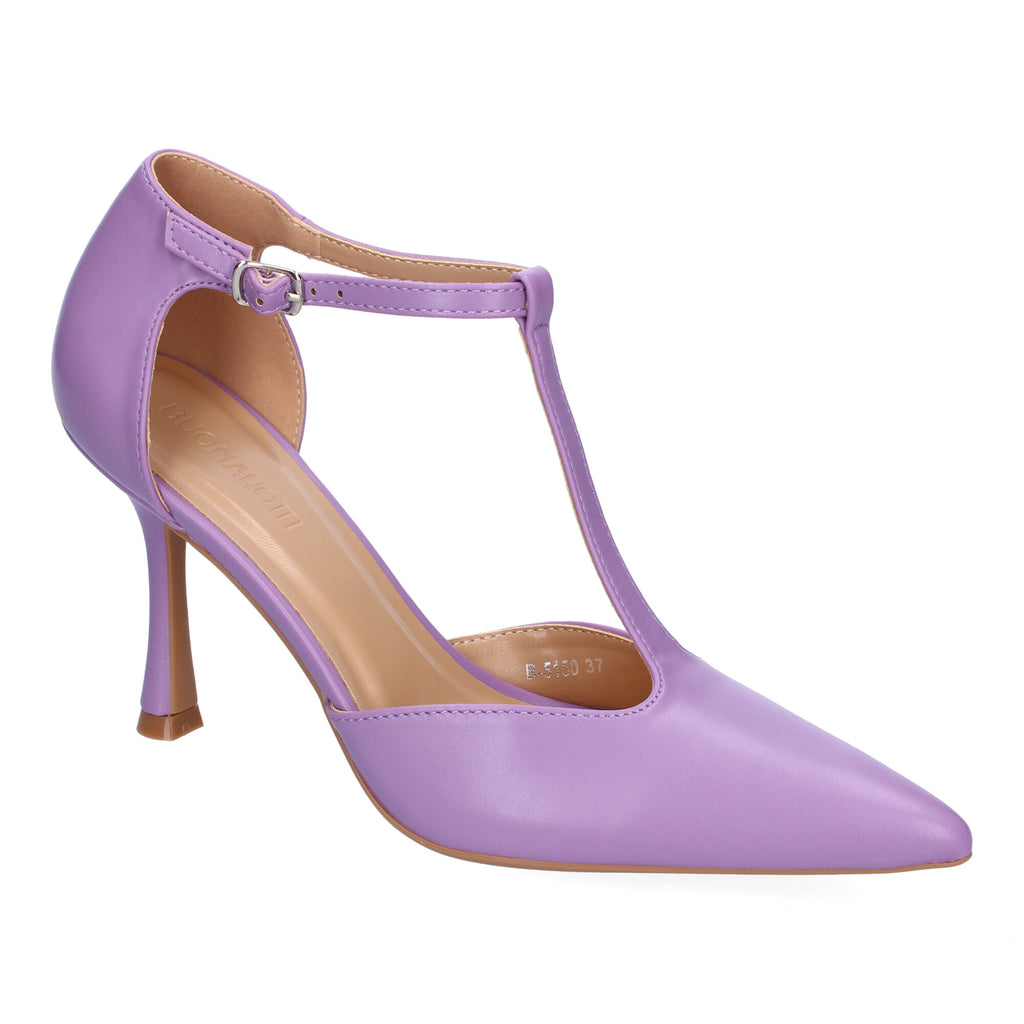 Zapato Lila de Salon Elegante Y Moderno de Tacon  Fino  Y Punta Fina para Mujer