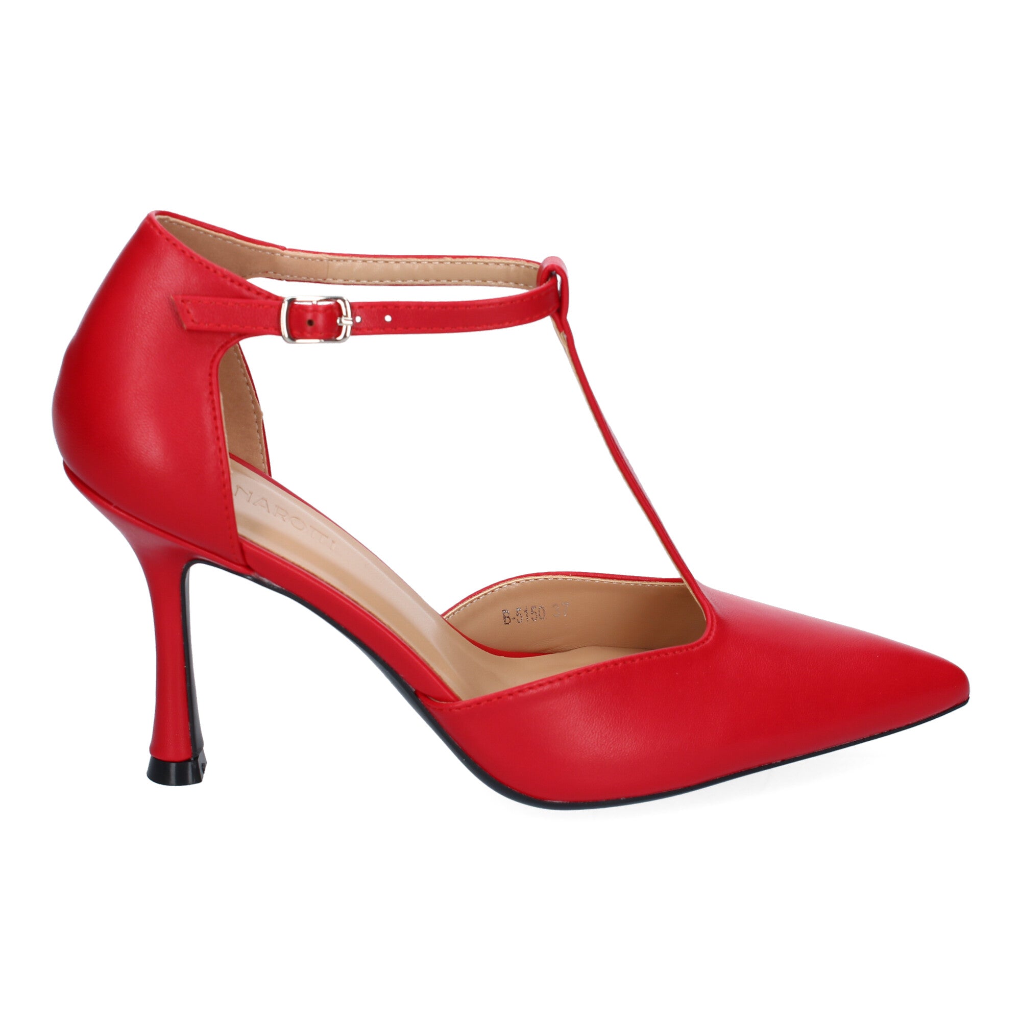 Zapato Rojo de Salon Elegante Y Moderno de Tacon  Fino  Y Punta Fina para Mujer