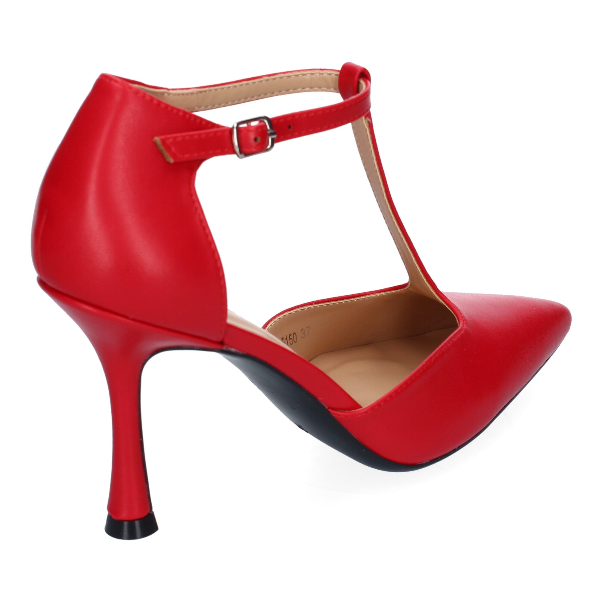 Zapato Rojo de Salon Elegante Y Moderno de Tacon  Fino  Y Punta Fina para Mujer