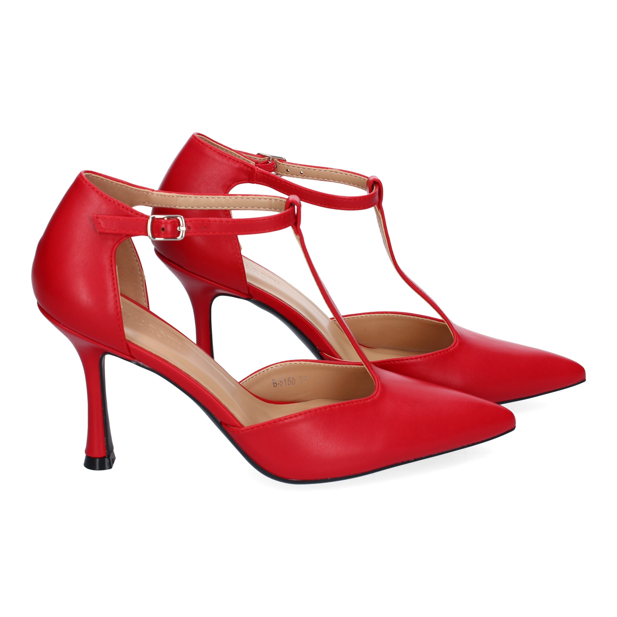 Zapato Rojo de Salon Elegante Y Moderno de Tacon  Fino  Y Punta Fina para Mujer
