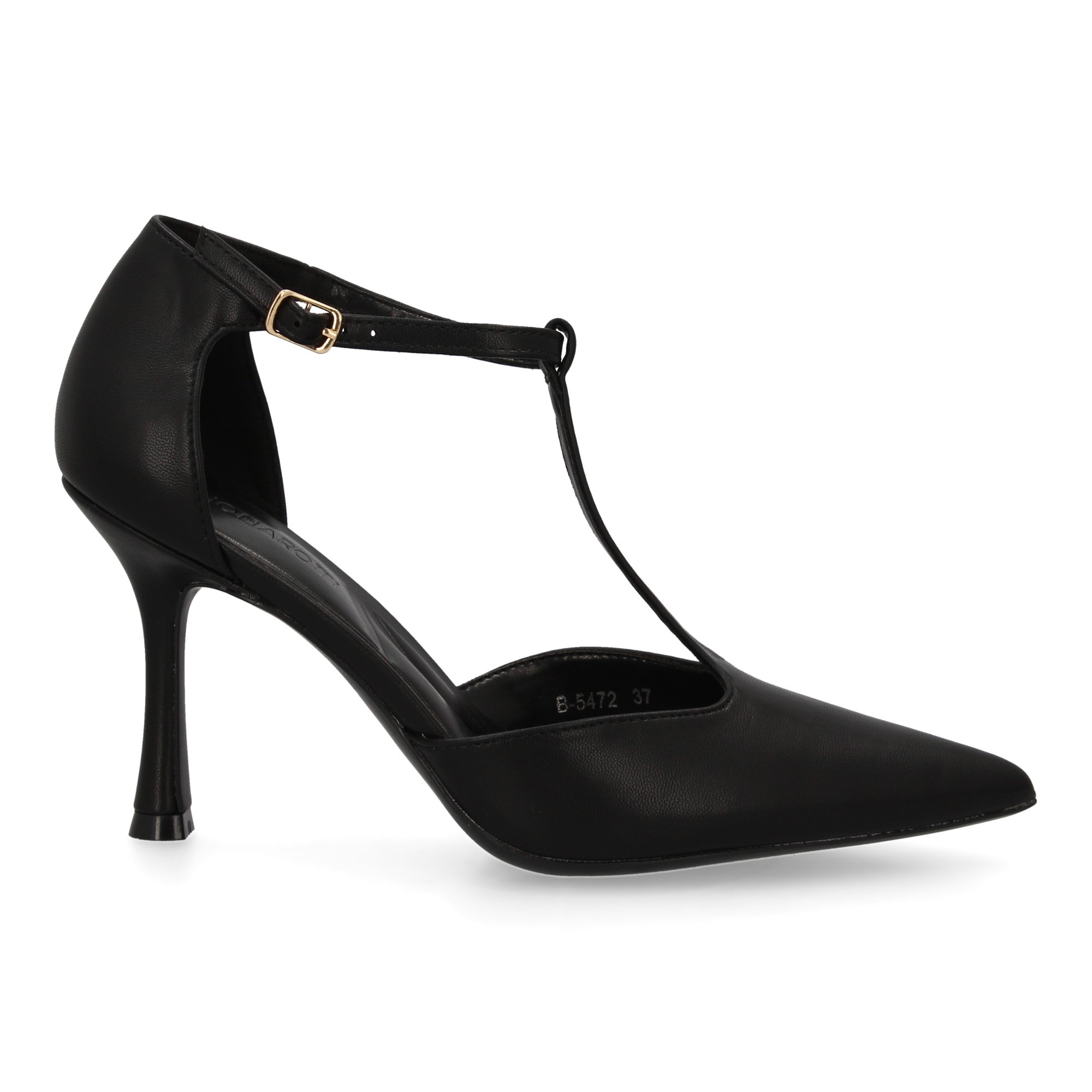 Zapato Negro  De Salon Con Tacon Fino Stiletto