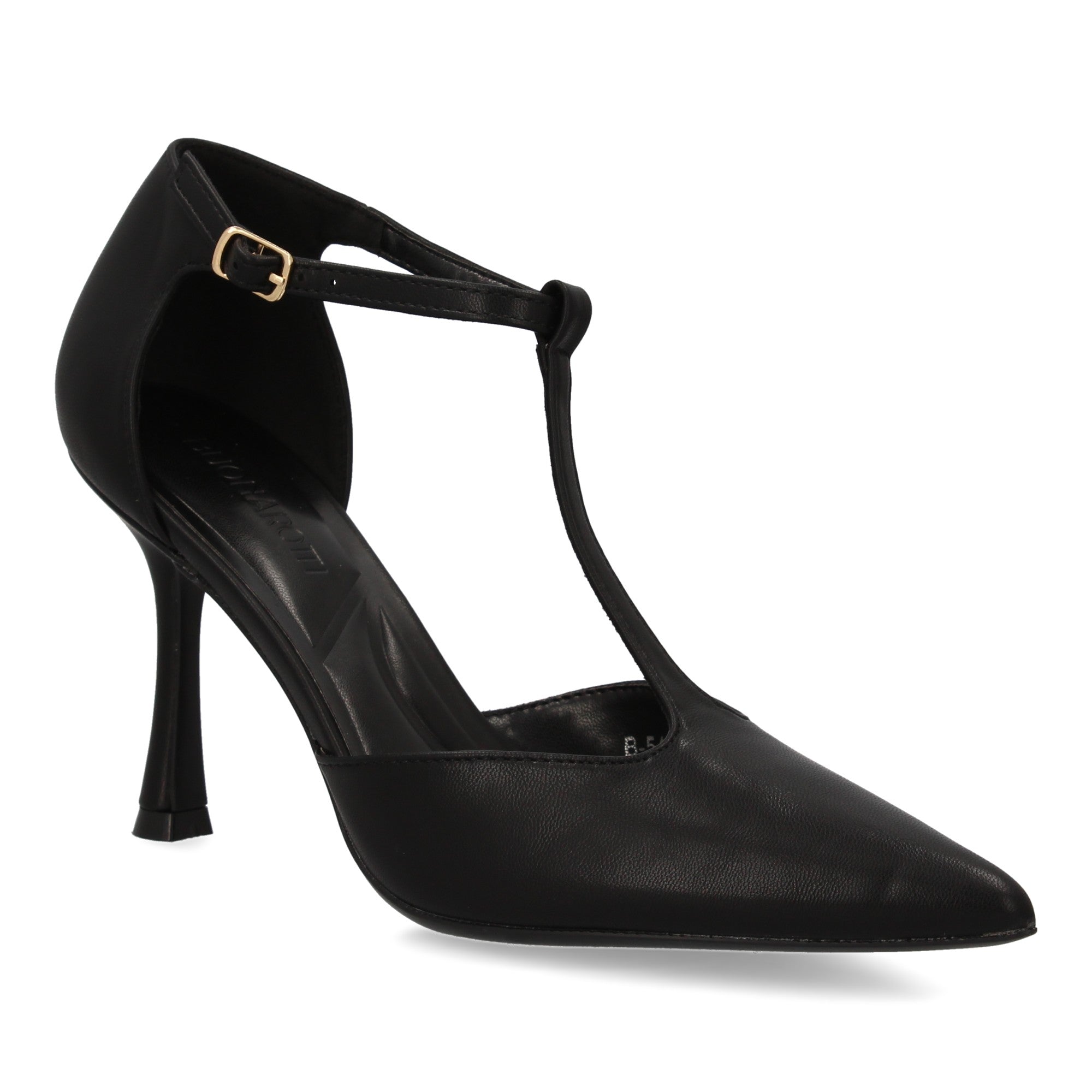 Zapato Negro  De Salon Con Tacon Fino Stiletto