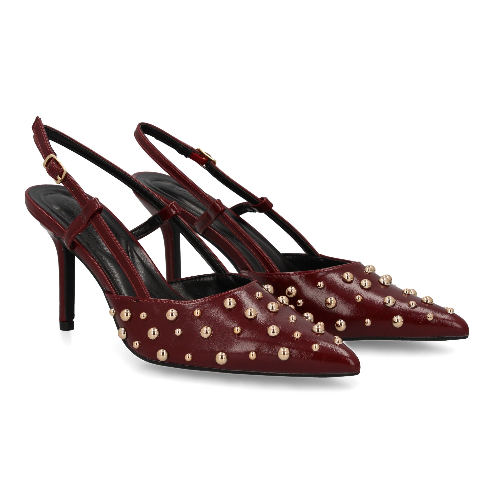 Zapato Burdeos De Salon Con Tacon Fino Stiletto